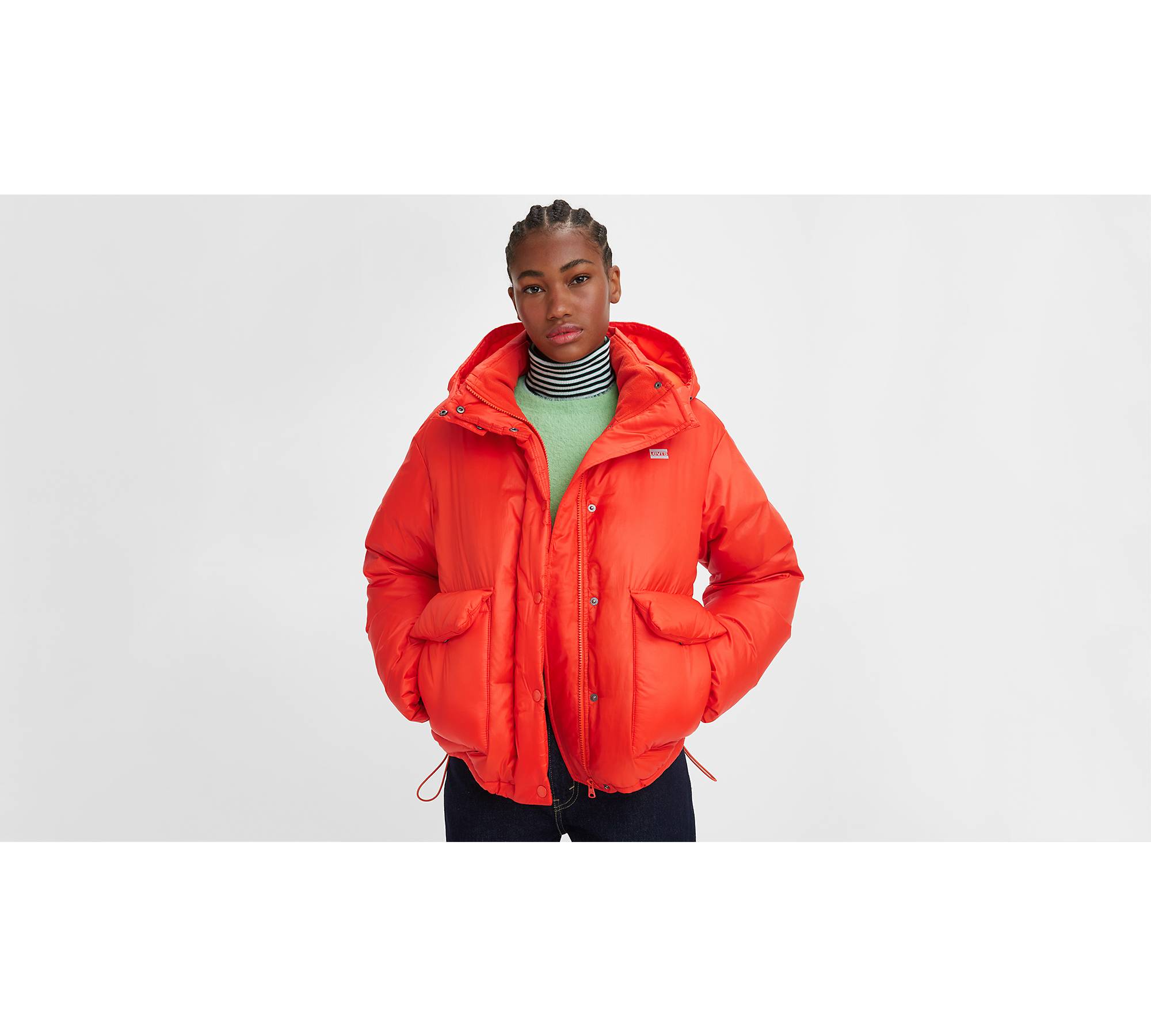 Luna Core Puffer Short Jacket - Orange | Levi's® US