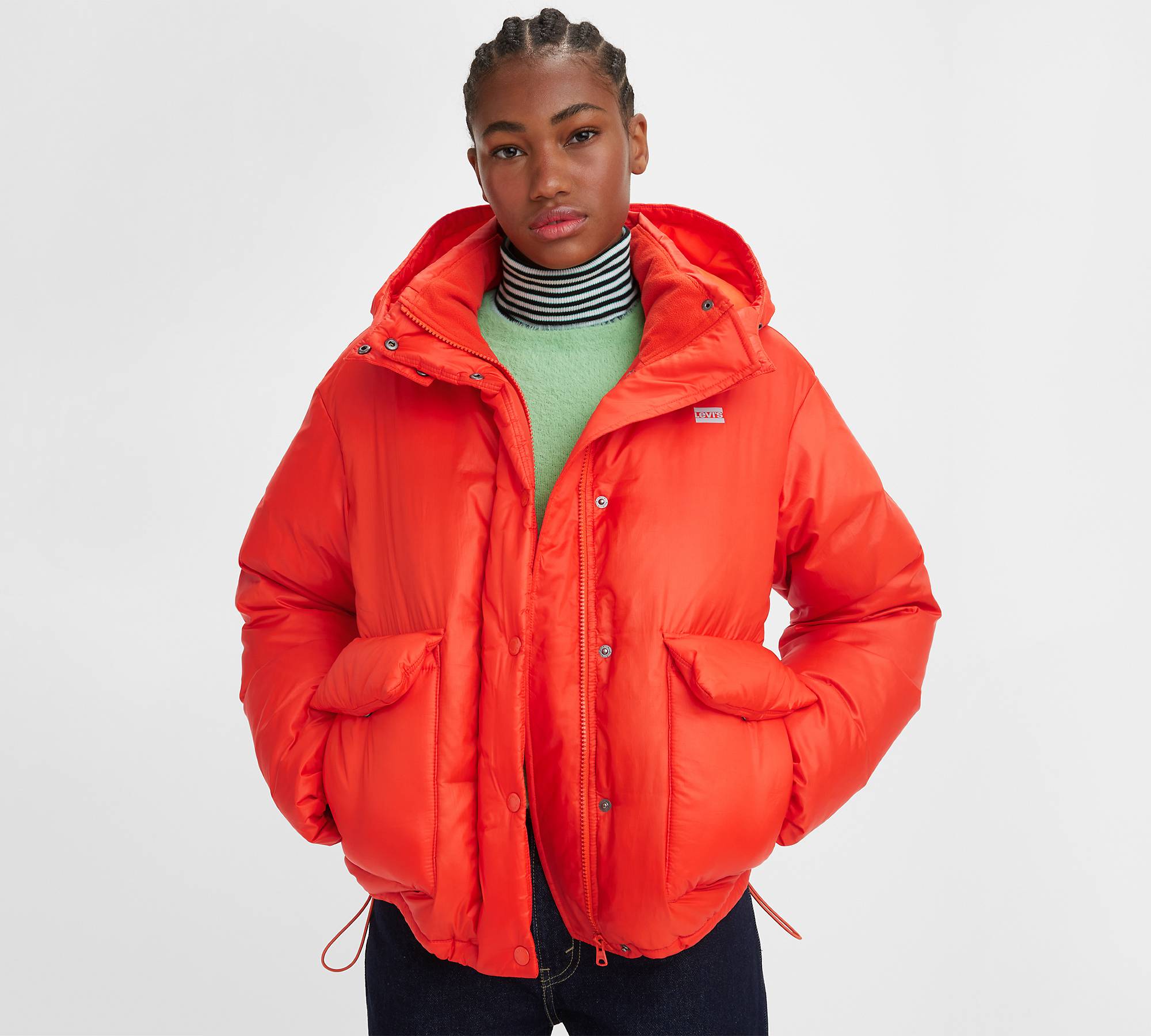 Luna Core Puffer Short Jacket - Orange | Levi's® US