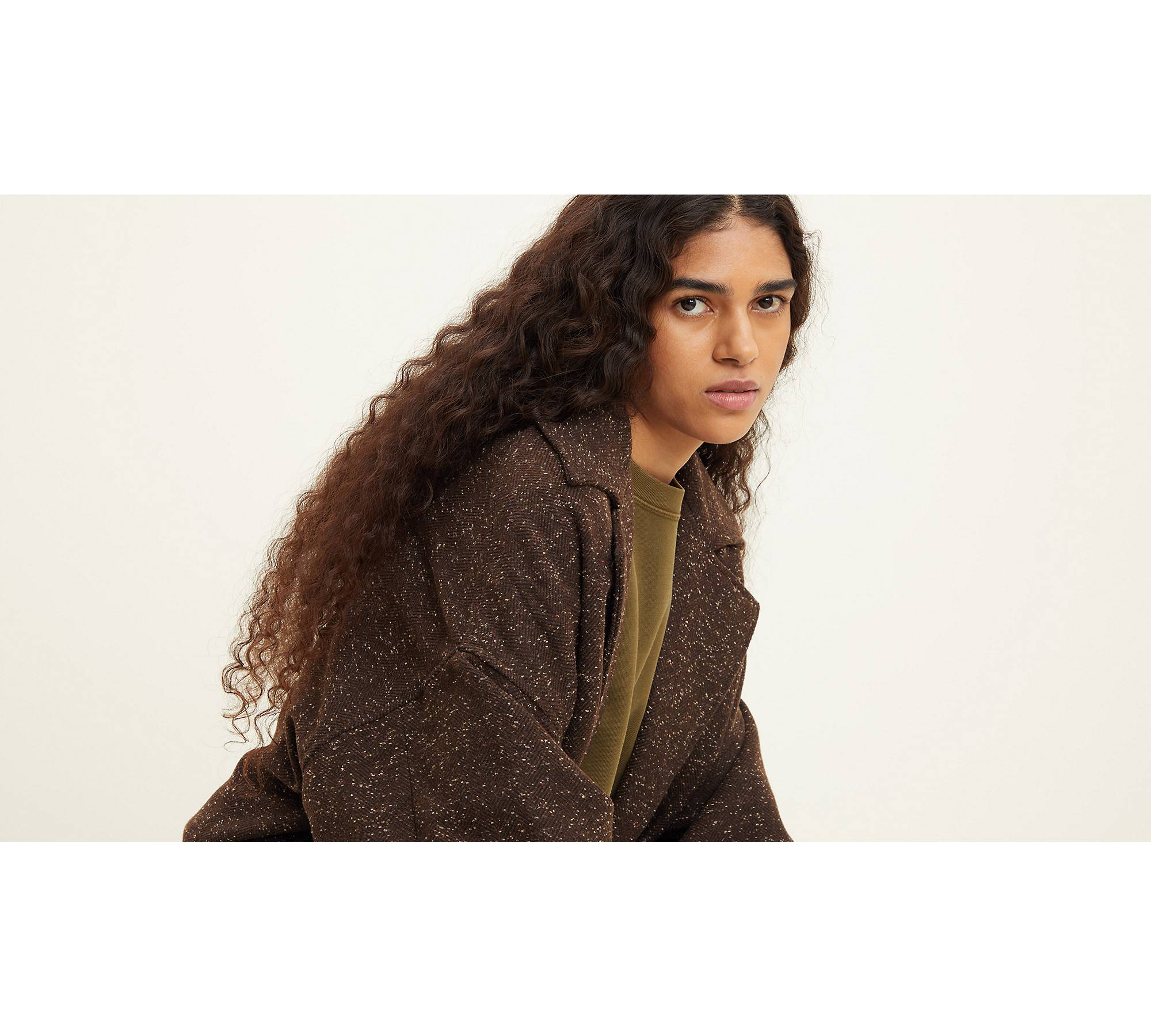Parker Wooly Oversized Coat - Brown