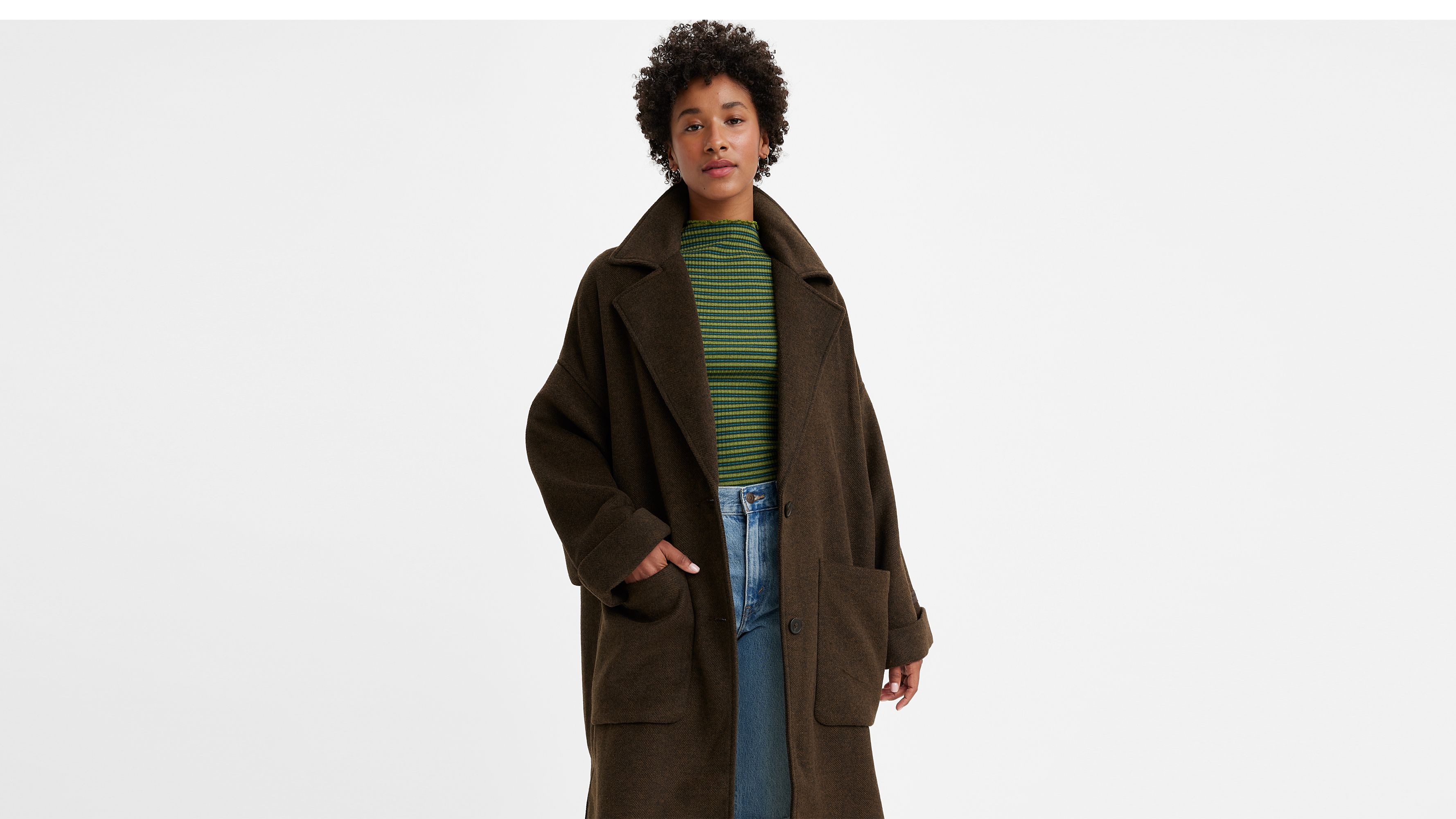 Parker Wooly Oversized Coat - Brown | Levi's® CA
