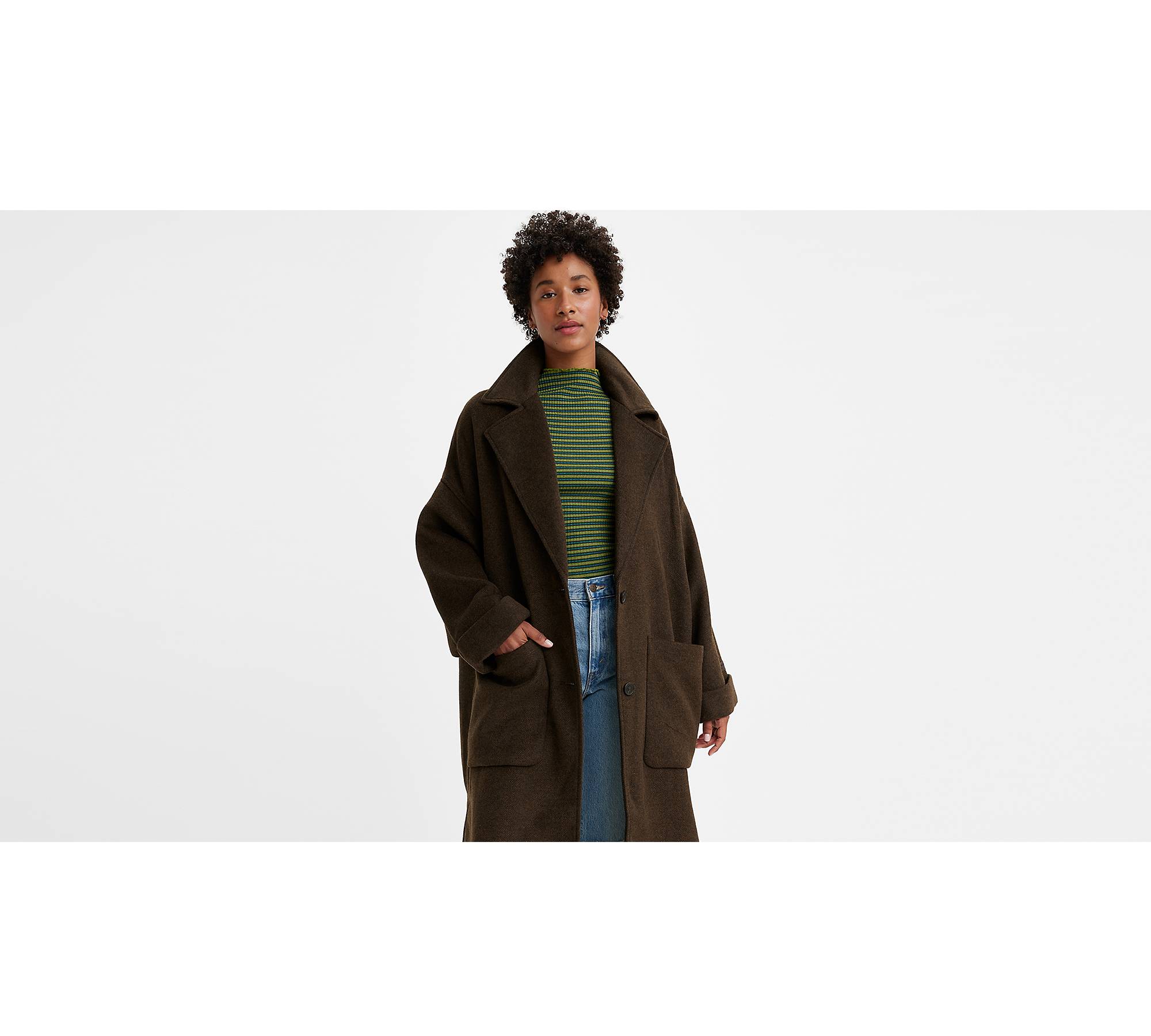 Parker Wooly Oversized Coat Brown | Levi's®