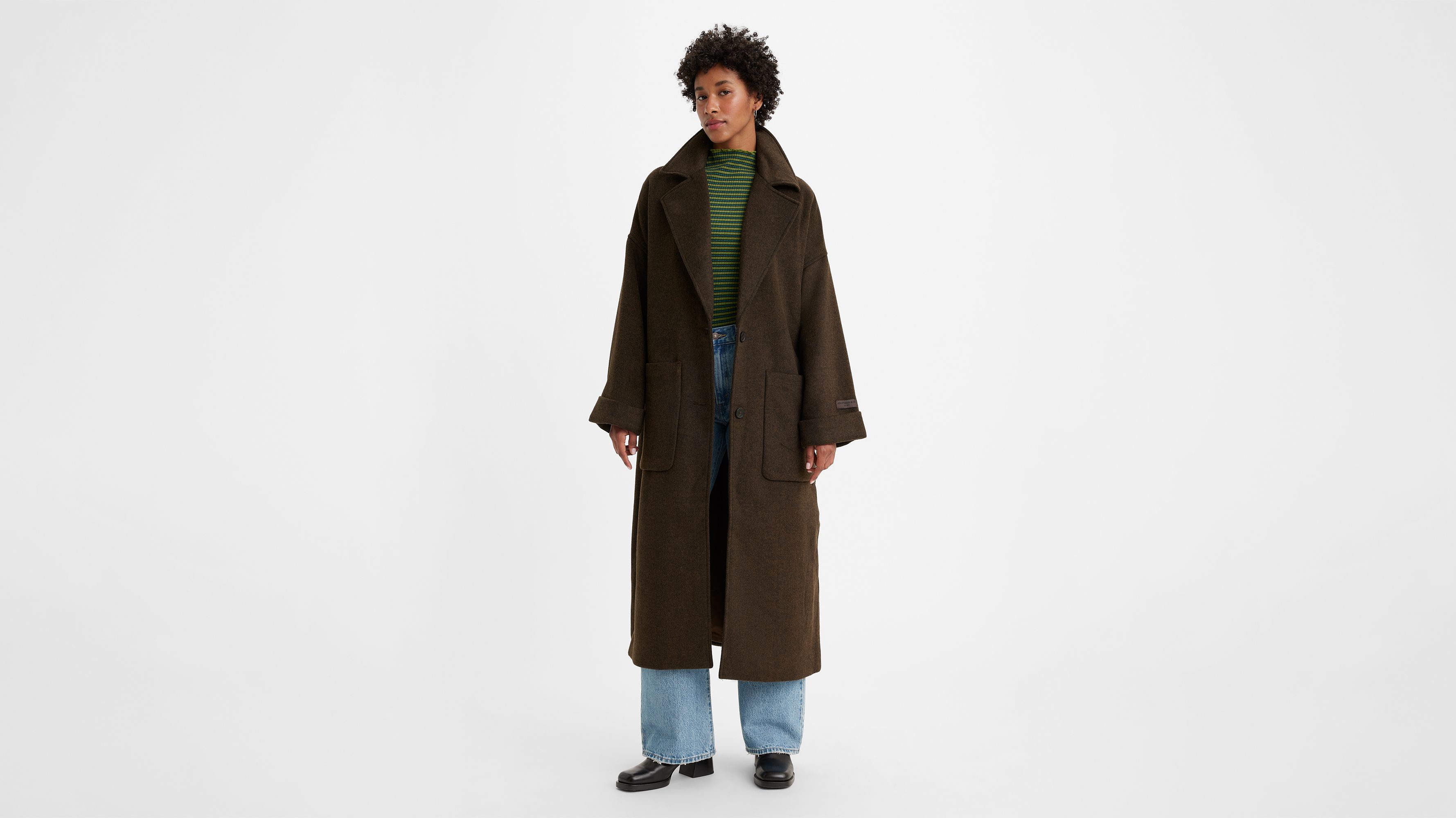 Parker Wooly Oversized Coat - Brown | Levi's® CA