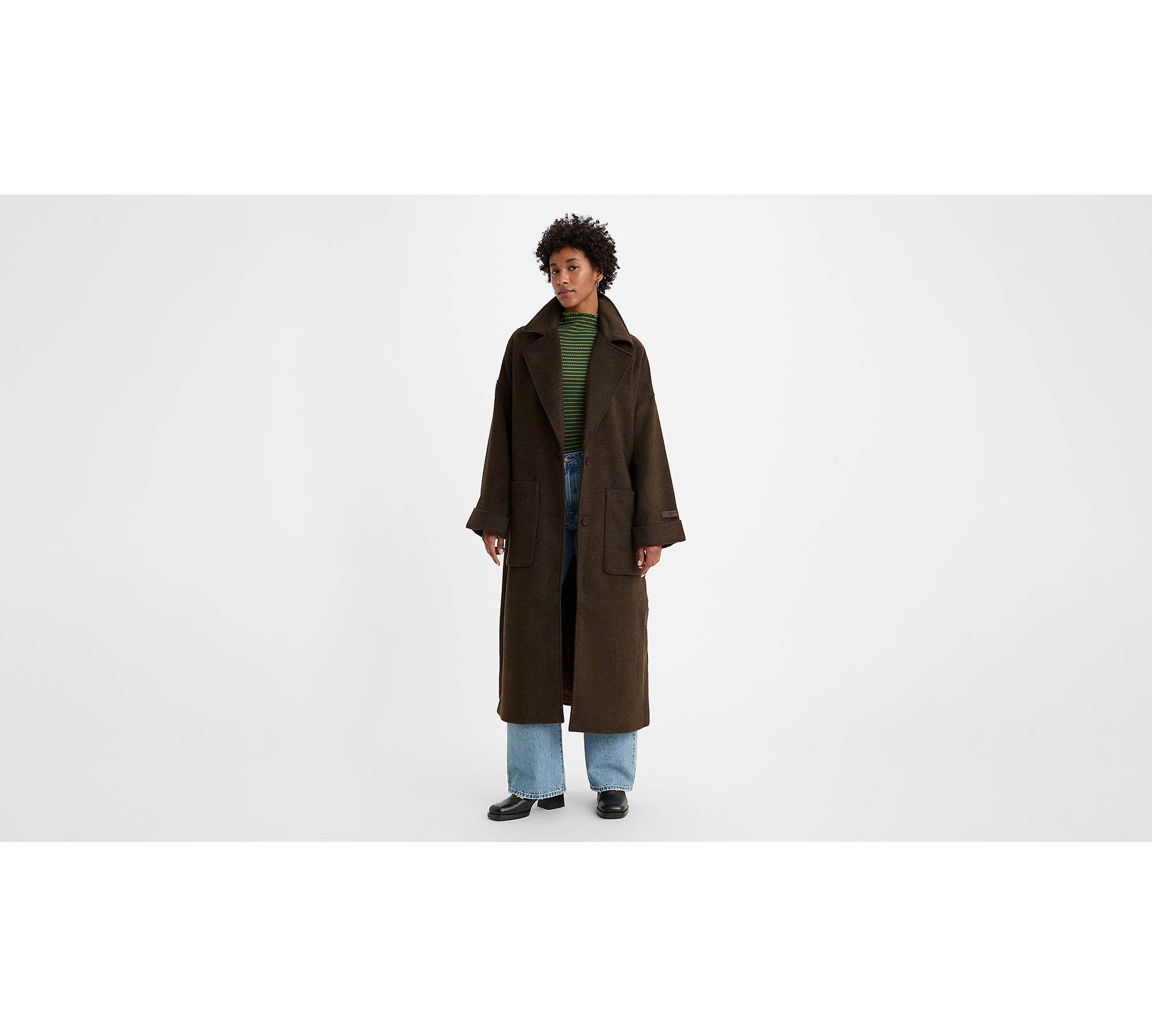 Parker Wooly Oversized Coat - Brown | Levi's® CA