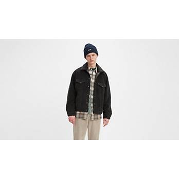 Cozy Vintage Relaxed Fit Sherpa Trucker Jacket 1