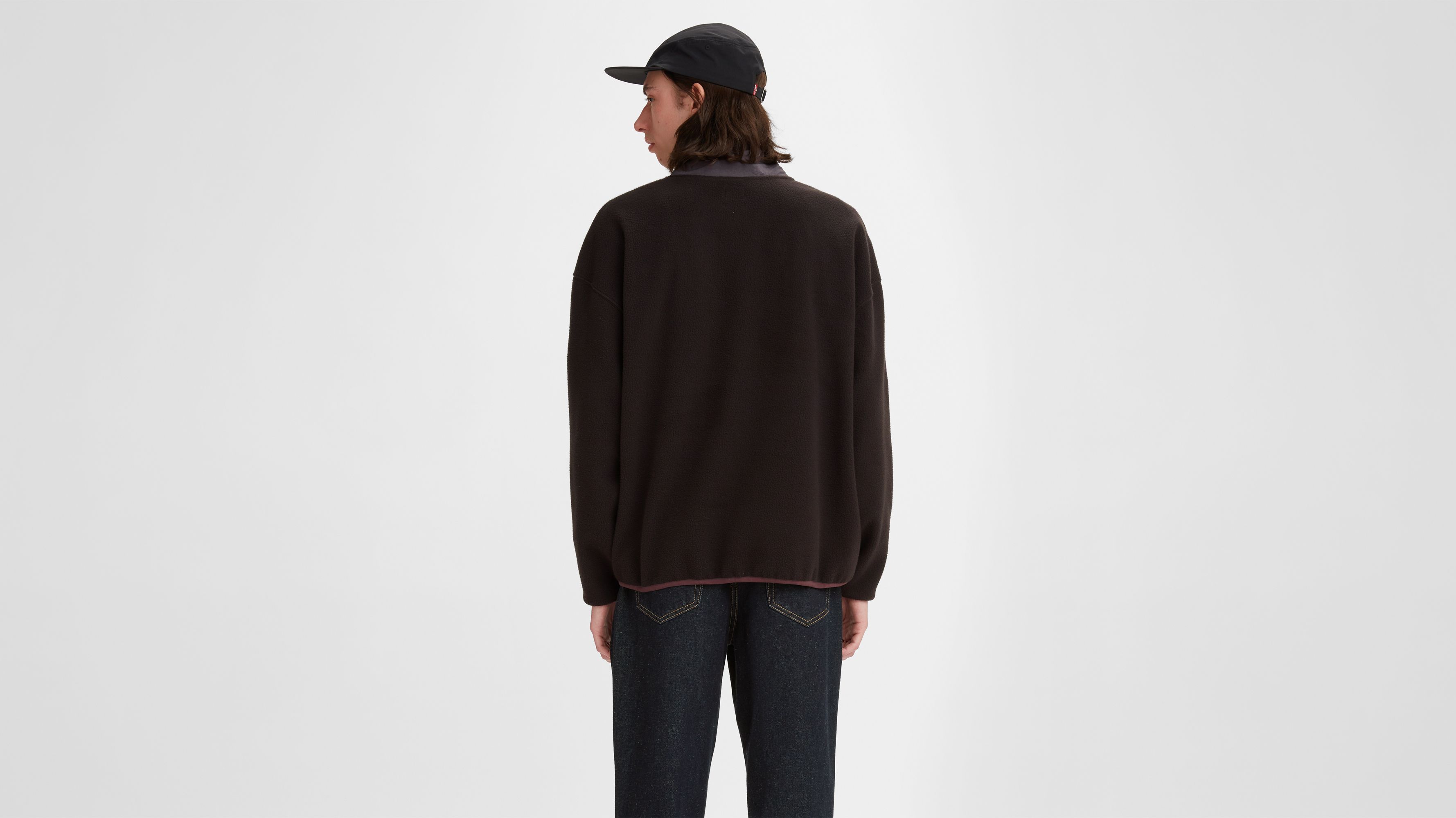 Polar Fleece Mock Neck Sweatshirt 3