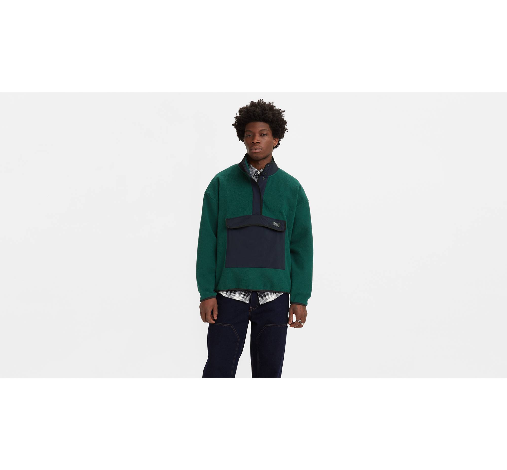 Polar Fleece Mock Neck Sweatshirt - Green | Levi's® US