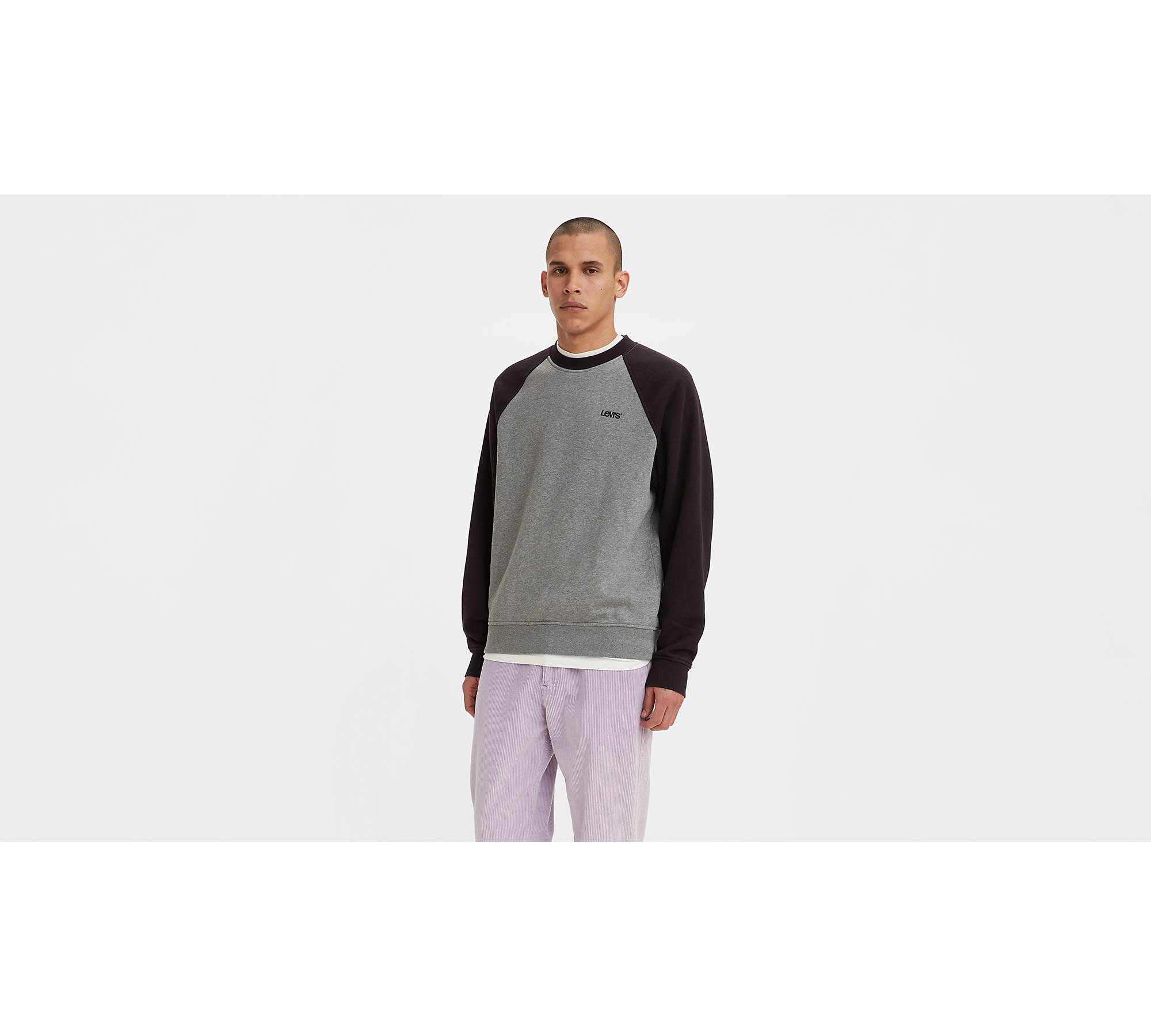 Varsity Relaxed Raglan Crewneck Sweatshirt - Grey | Levi's® US