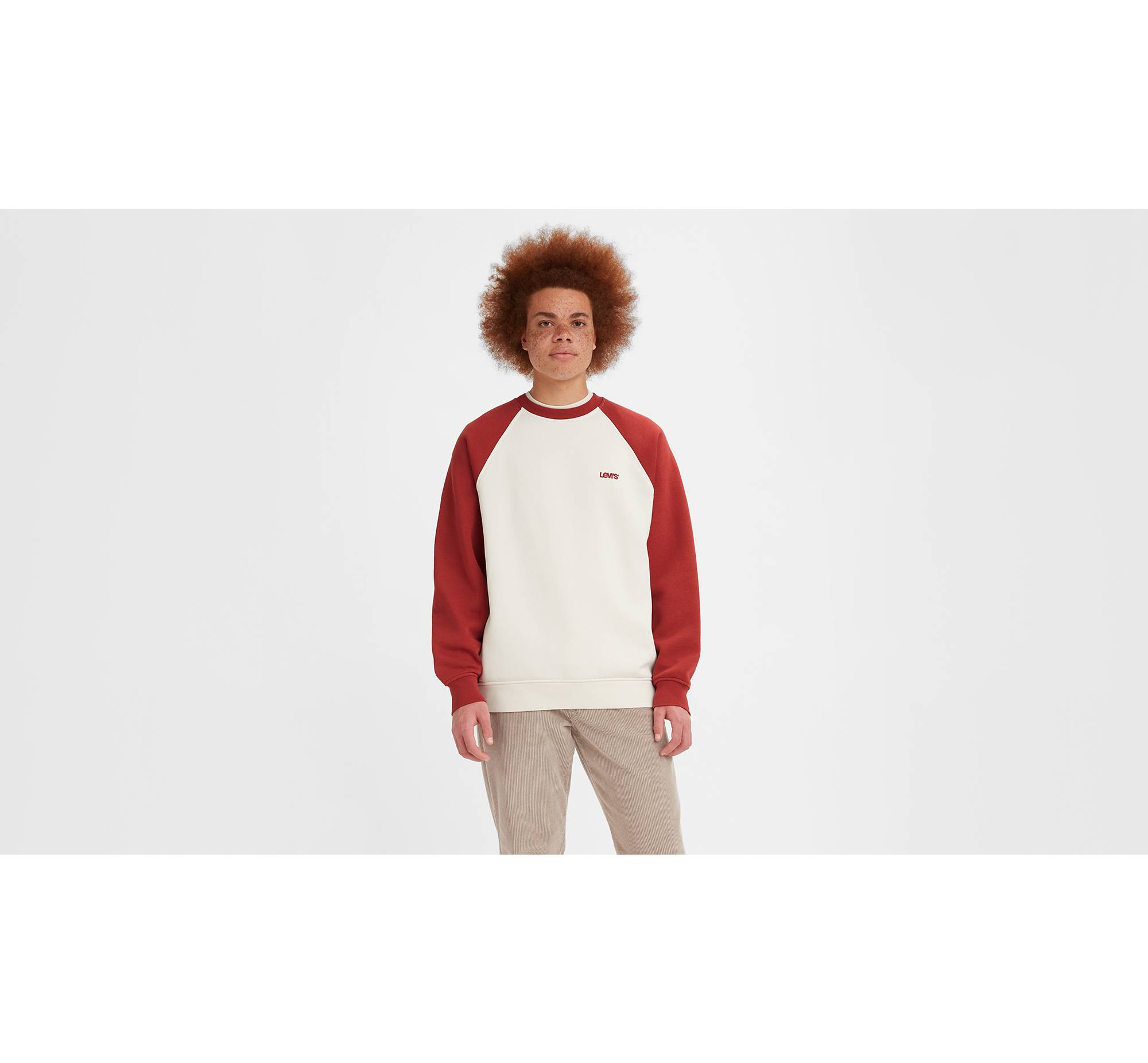 Varsity Relaxed Raglan Crewneck Sweatshirt - Red | Levi's® US
