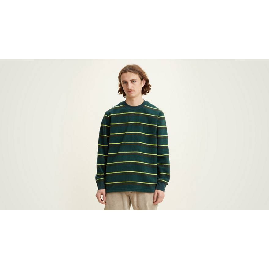 Sherpa Crewneck Sweatshirt - Green | Levi's® ES