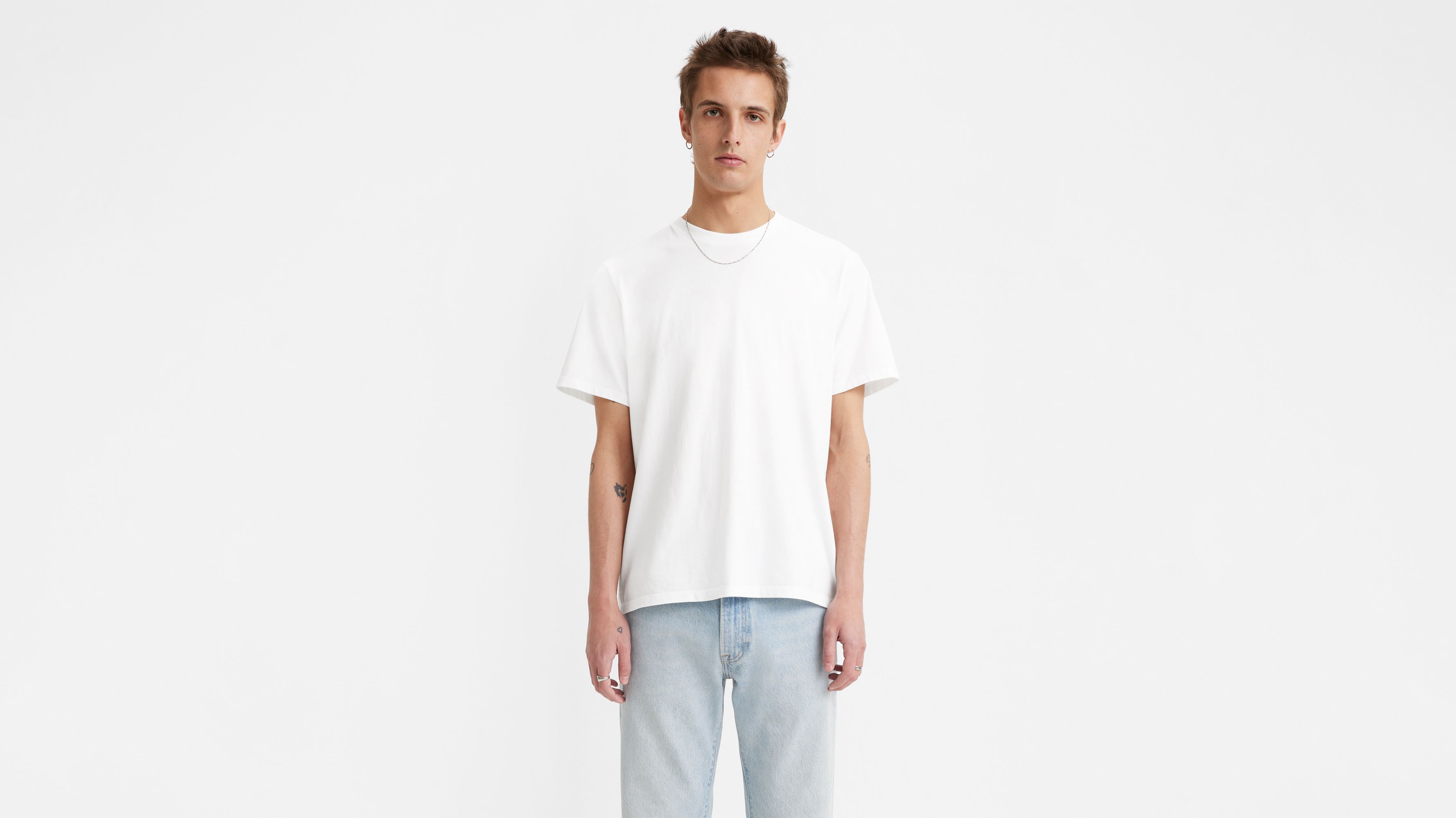 The Essential SLIM-FIT Crewneck Men's Tall Tees in White