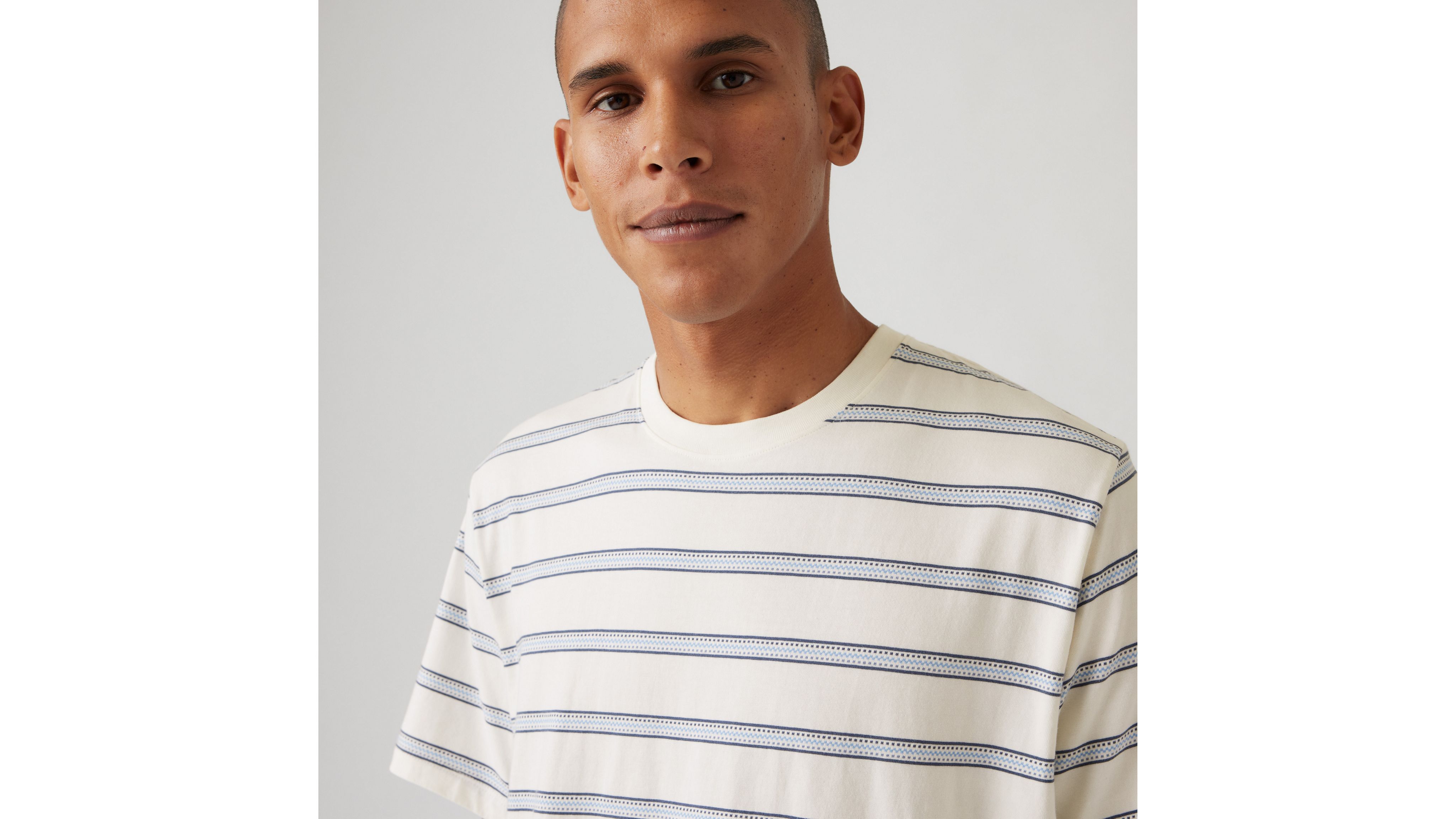 Levi's Essential T-shirt In Spring Stripe Egret