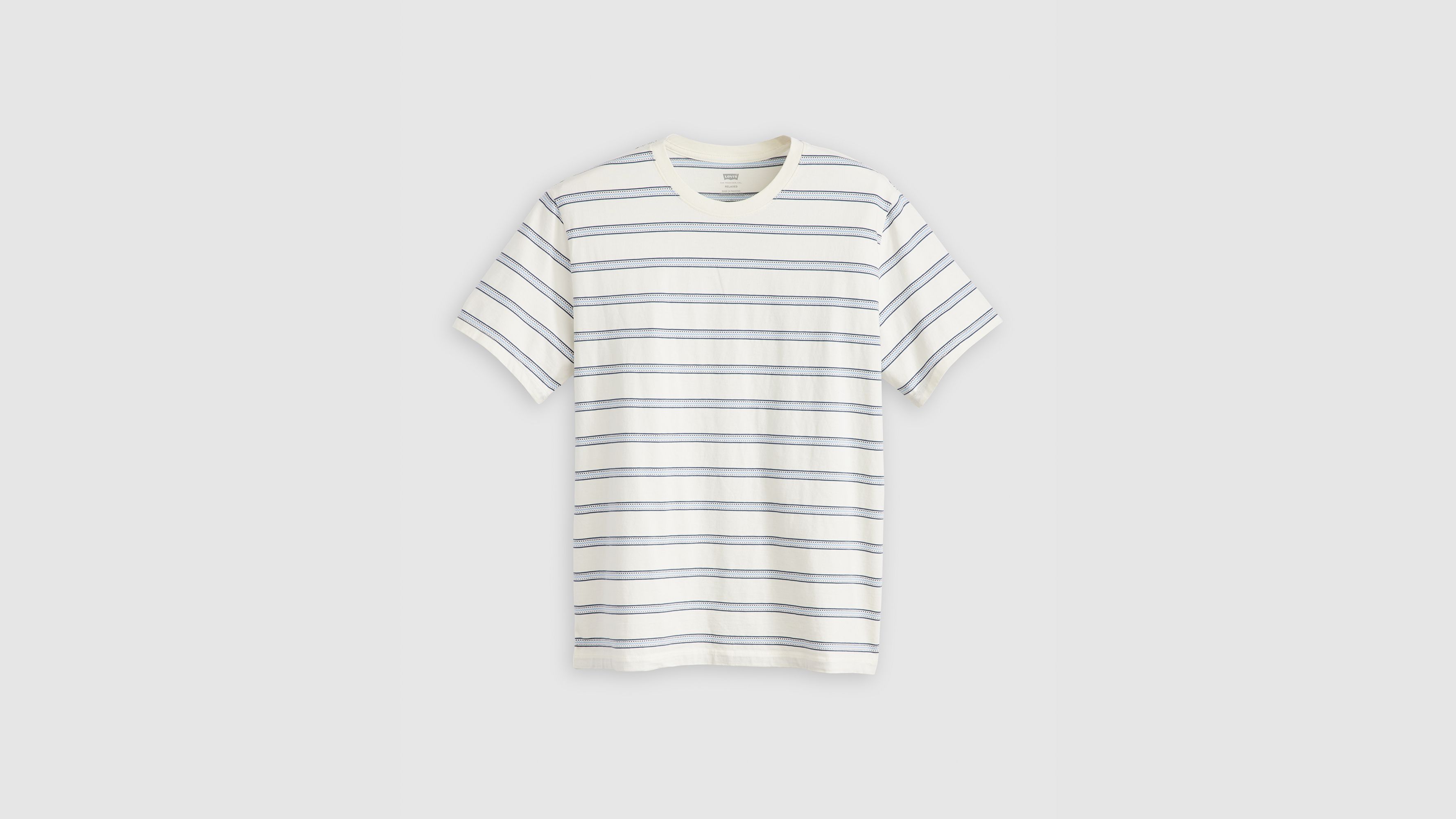 Levi's Essential T-shirt In Spring Stripe Egret