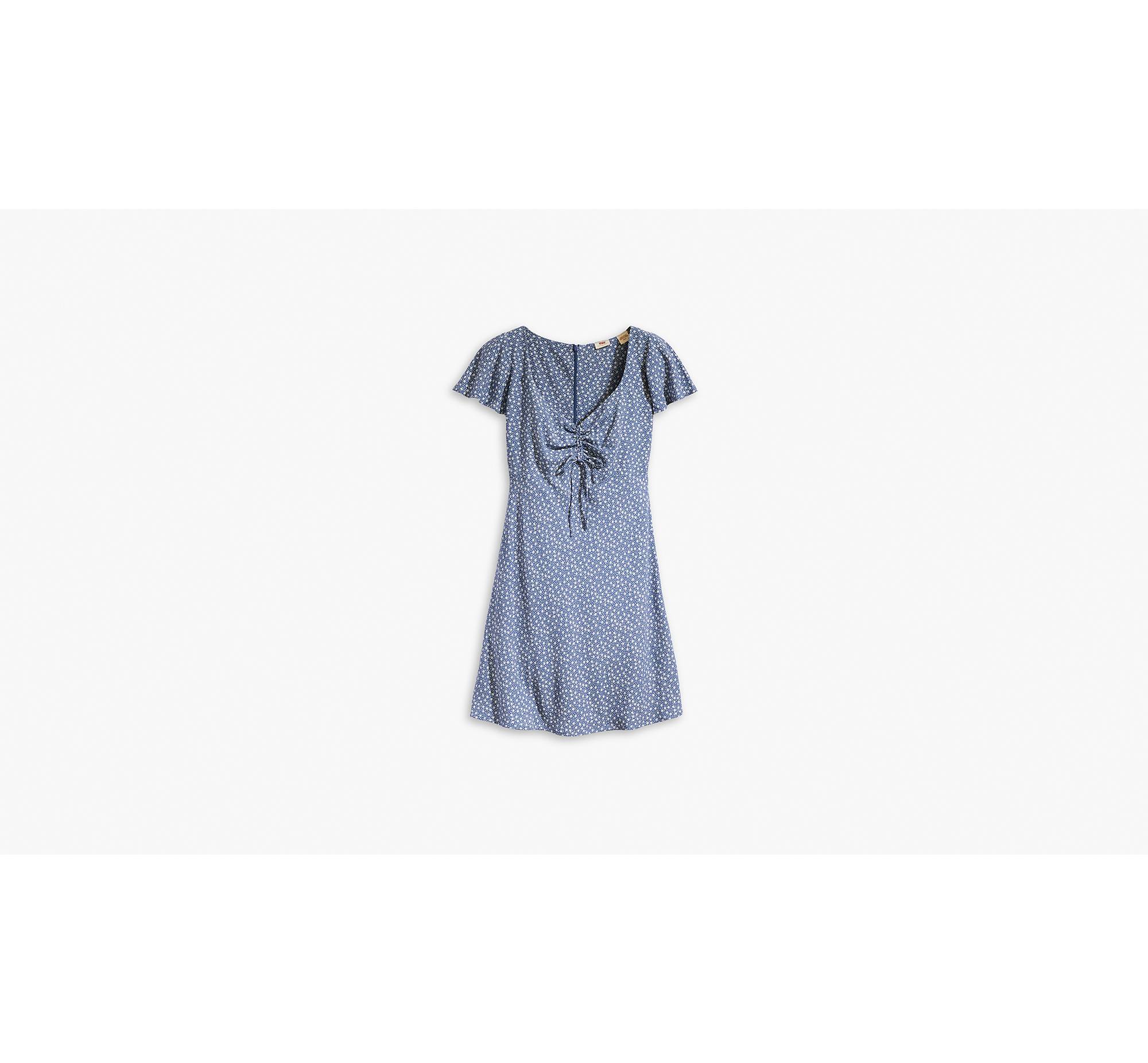 Skylar Flutter Sleeve Dress - Blue