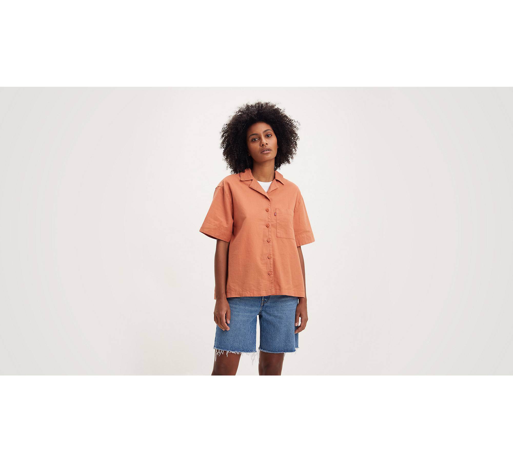 Tijdreeksen Saai Ster Ari Resort Overhemd Met Korte Mouwen (grote Maat) - Oranje | Levi's® NL