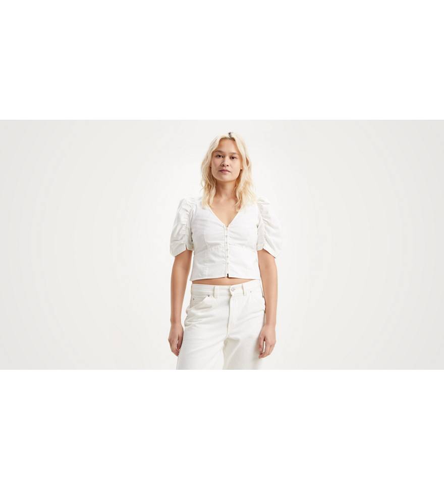 Storia Volume Sleeve Blouse - White | Levi's® US
