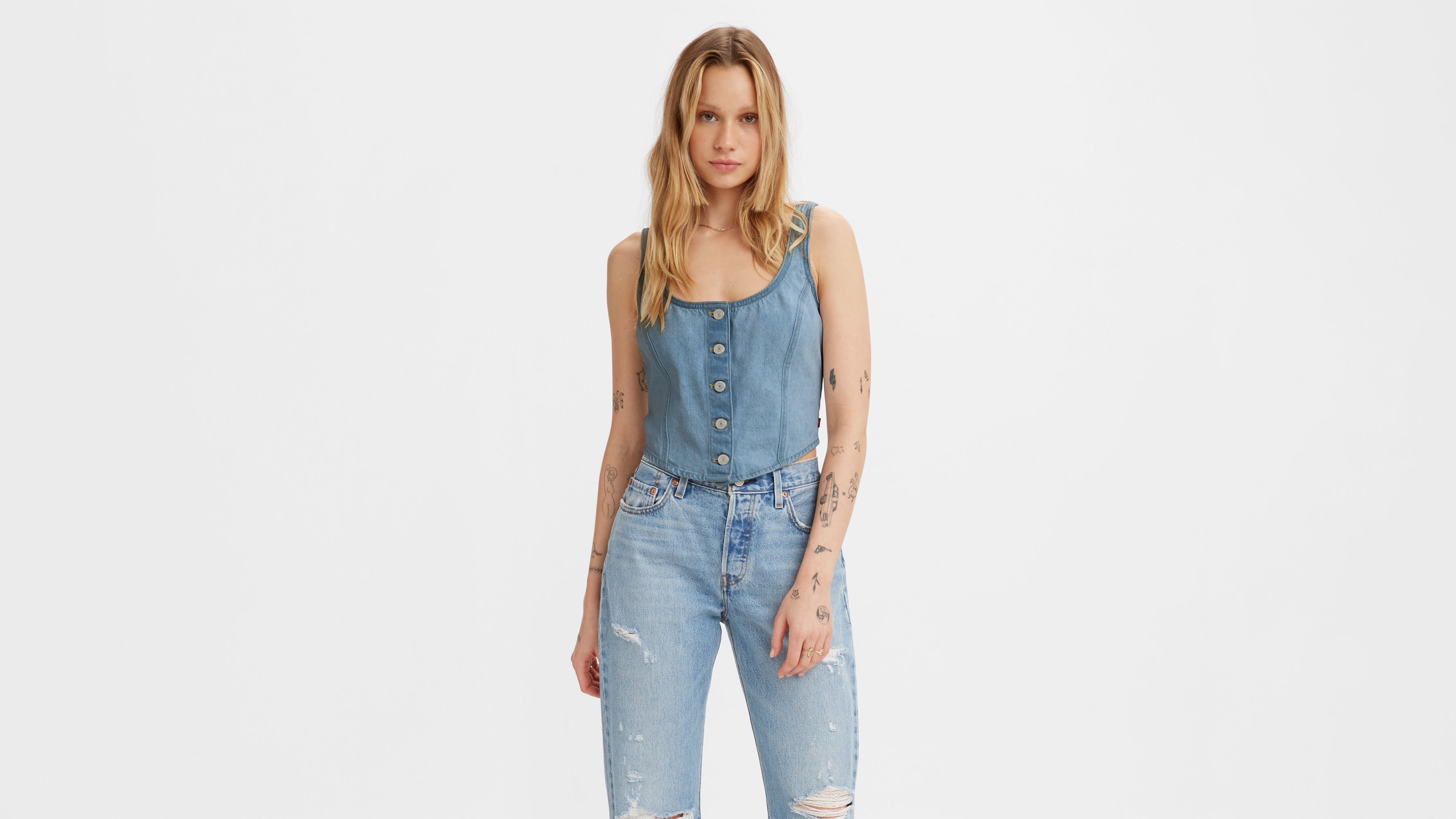 Levis corset shop top