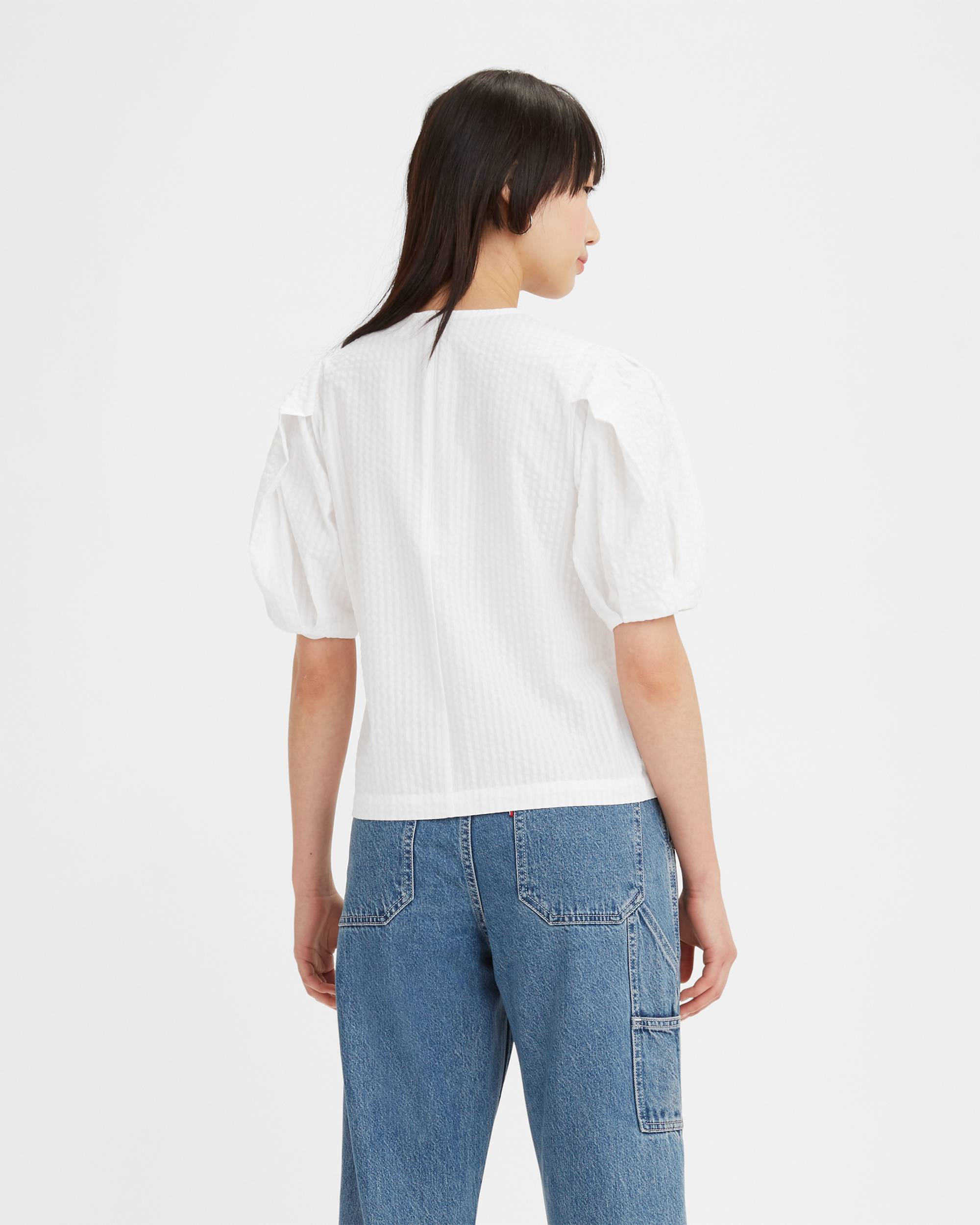 Zaida Sculptural Blouse - White | Levi's® US Zaida Sculptural Blouse - White | Levi's® US