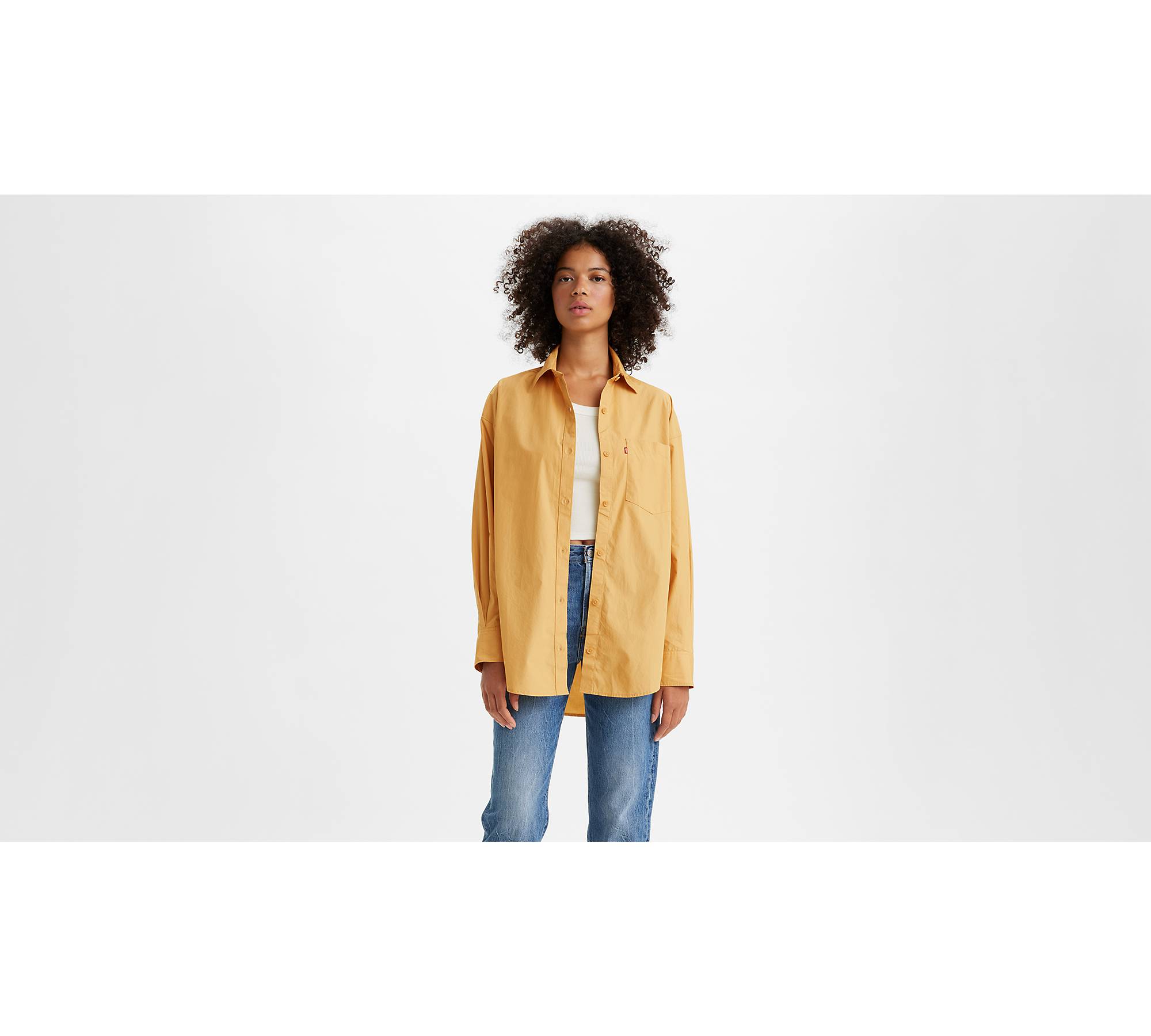 Nola Oversized Button Up Shirt - Yellow | Levi's® CA