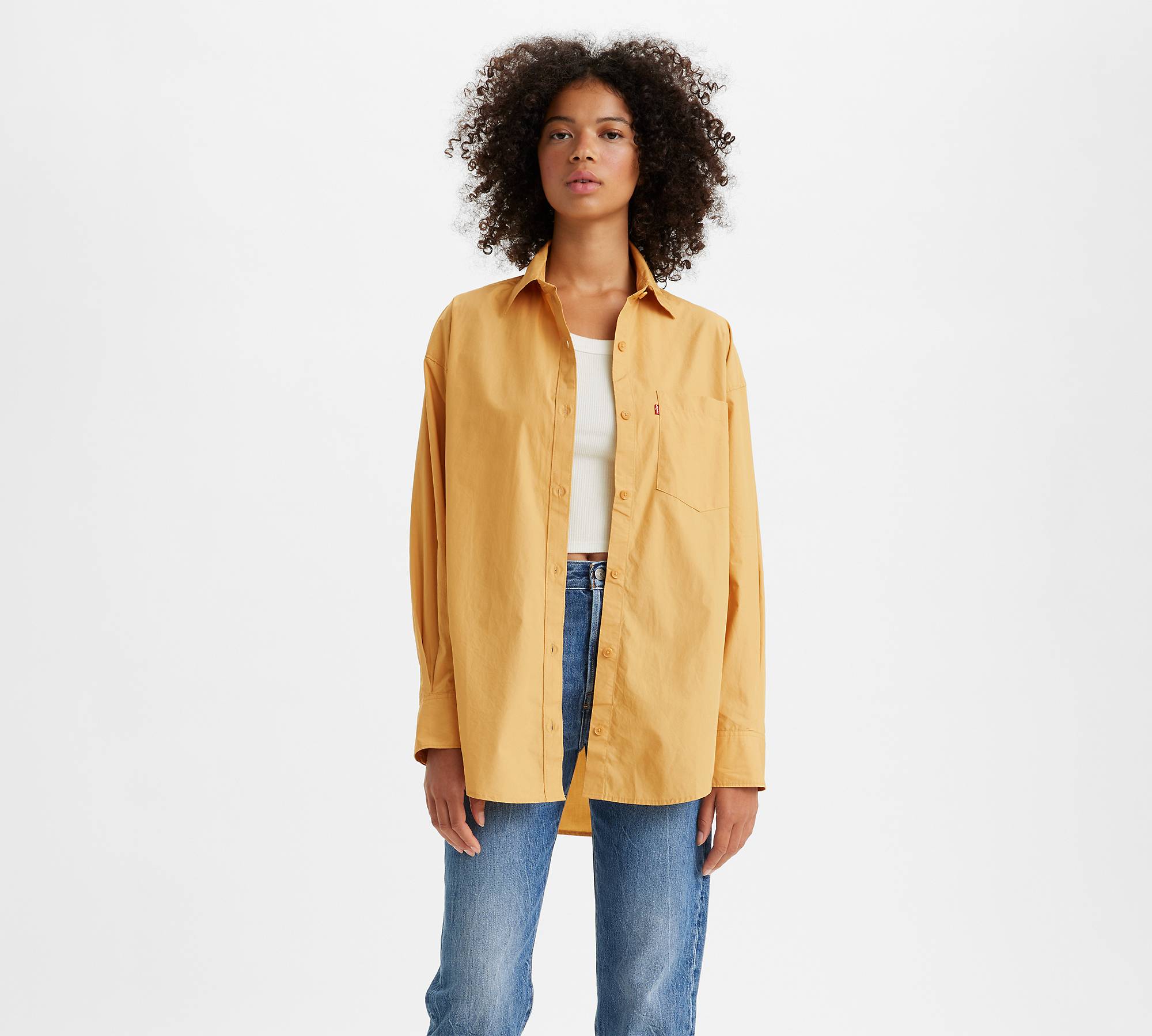 Nola Oversized Button Up Shirt - Yellow | Levi's® CA