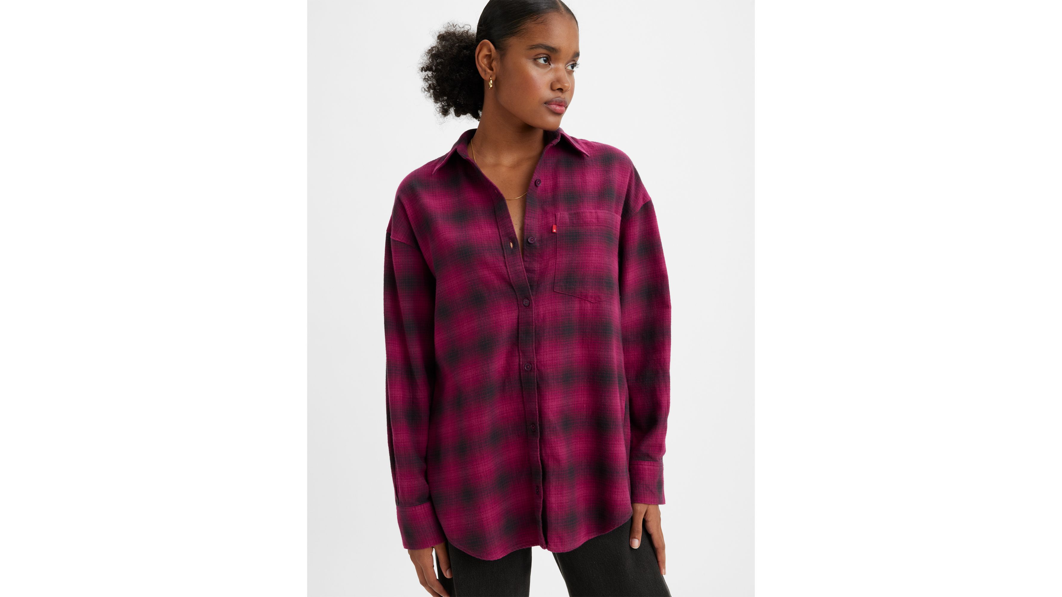 Nola Oversized Plaid Button Up Shirt