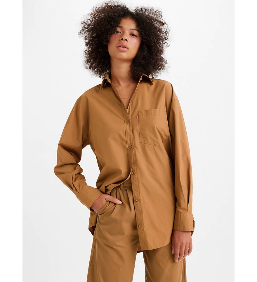 Nola Oversized Button Up Shirt - Brown | Levi's® CA