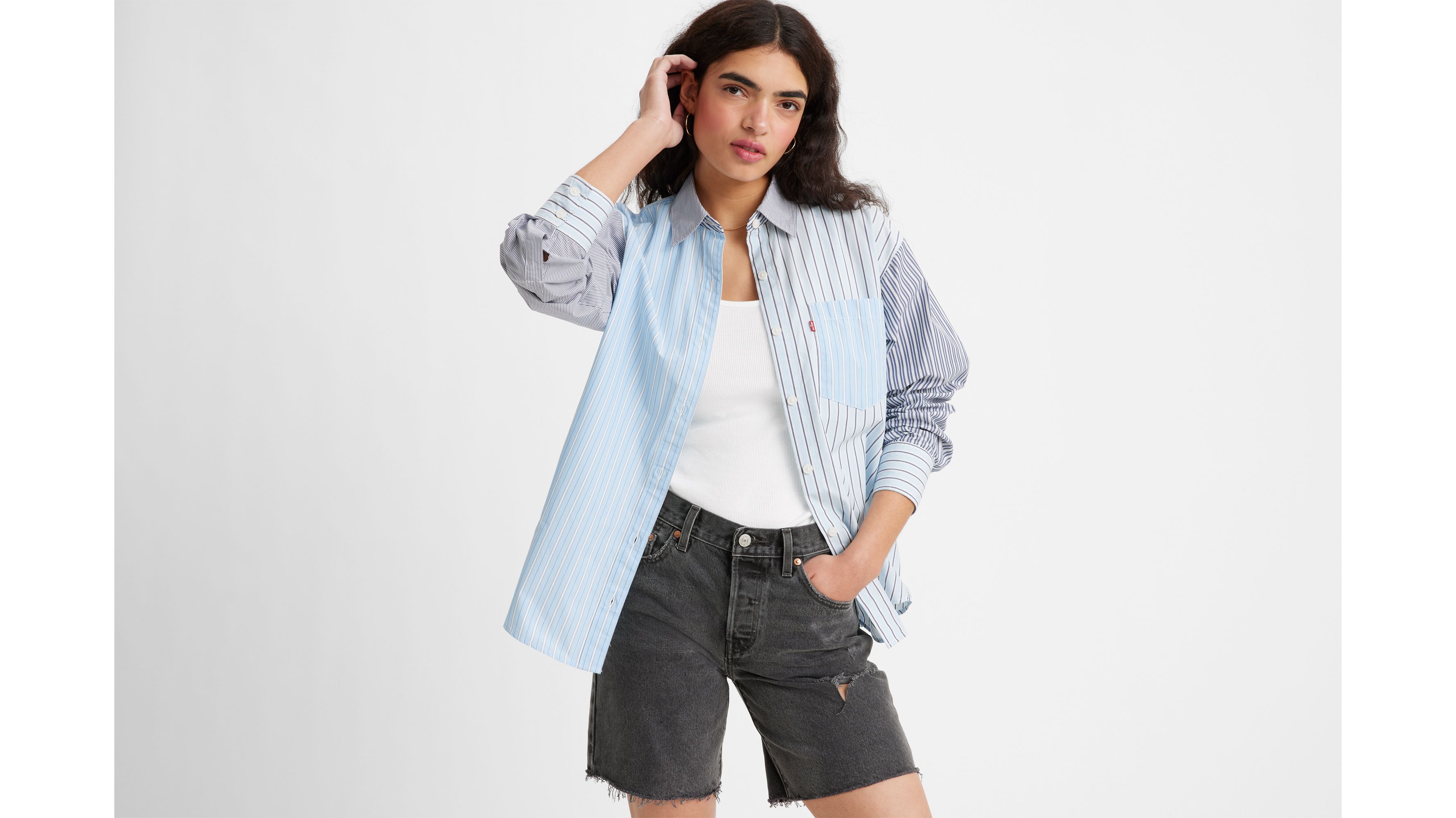 Nola Oversized Shirt - Blue | Levi's® LU