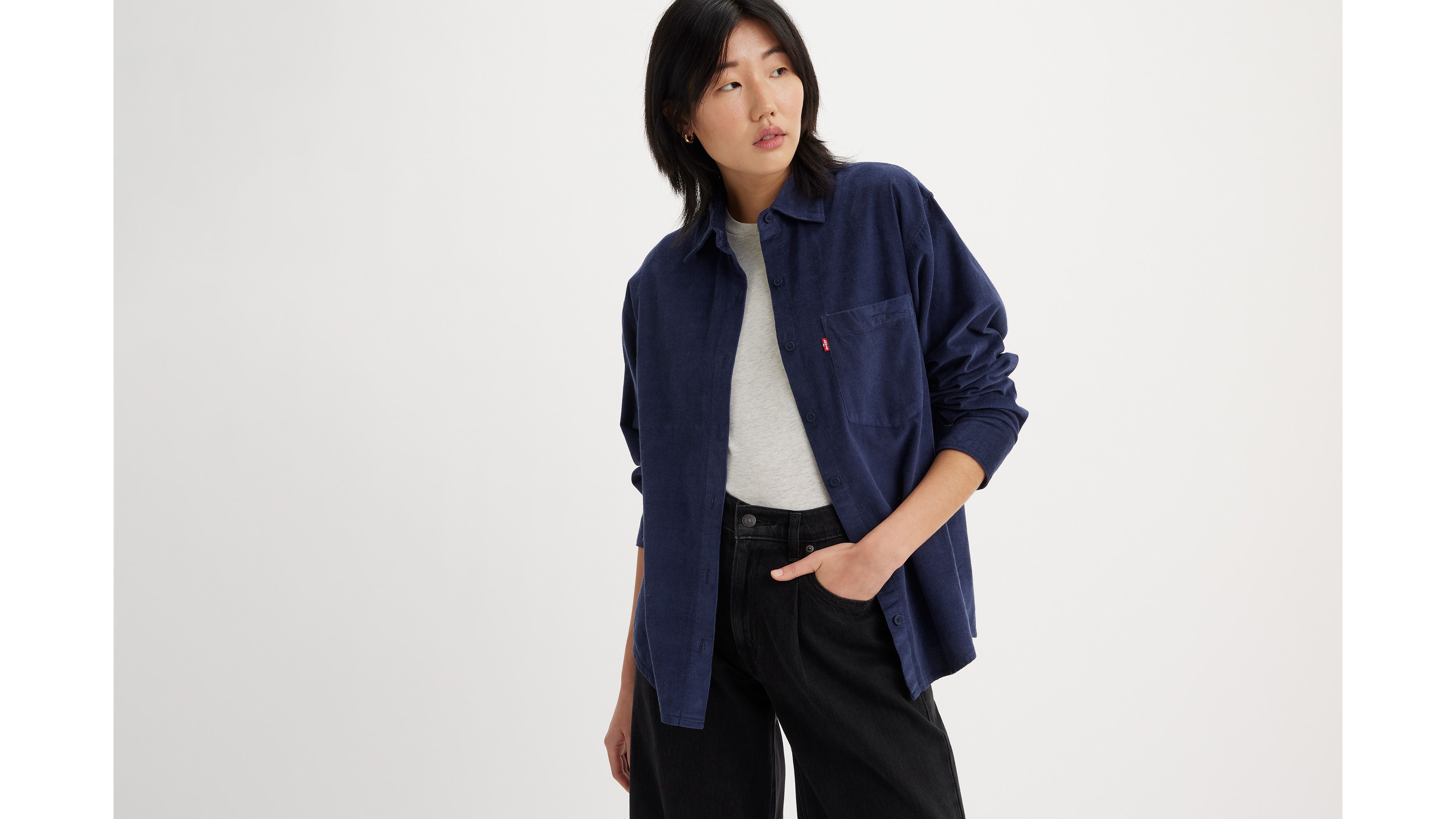 Nola Corduroy Button Up Shirt - Blue | Levi's® US