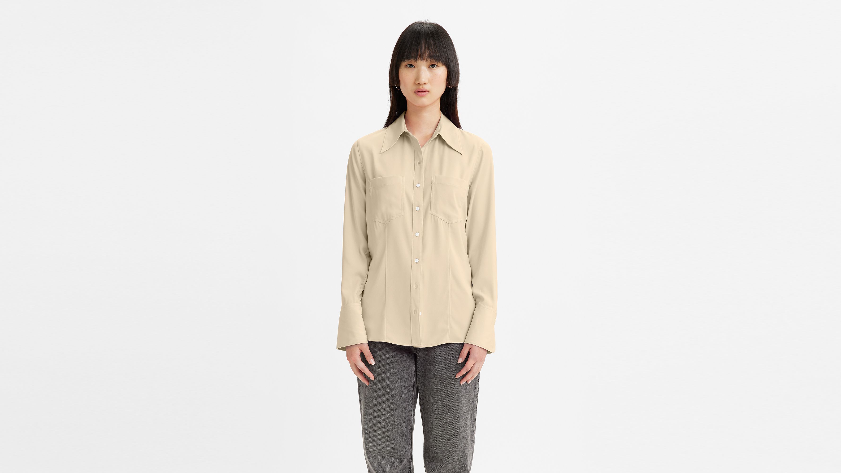 Rilynn Silky Shirt - Brown | Levi's® CA