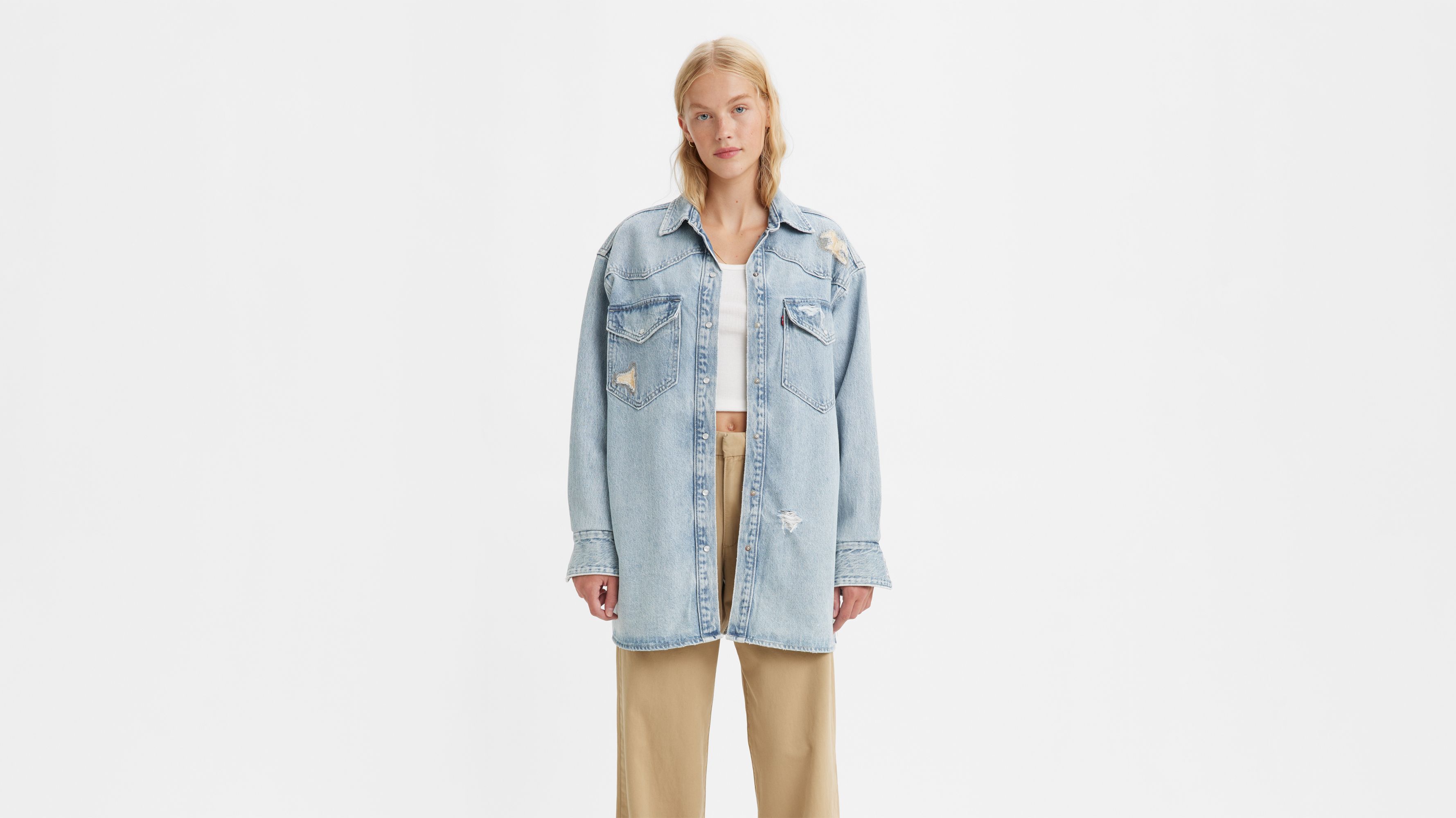 Dylan Relaxed Western Shirt - Blue | Levi's® GI