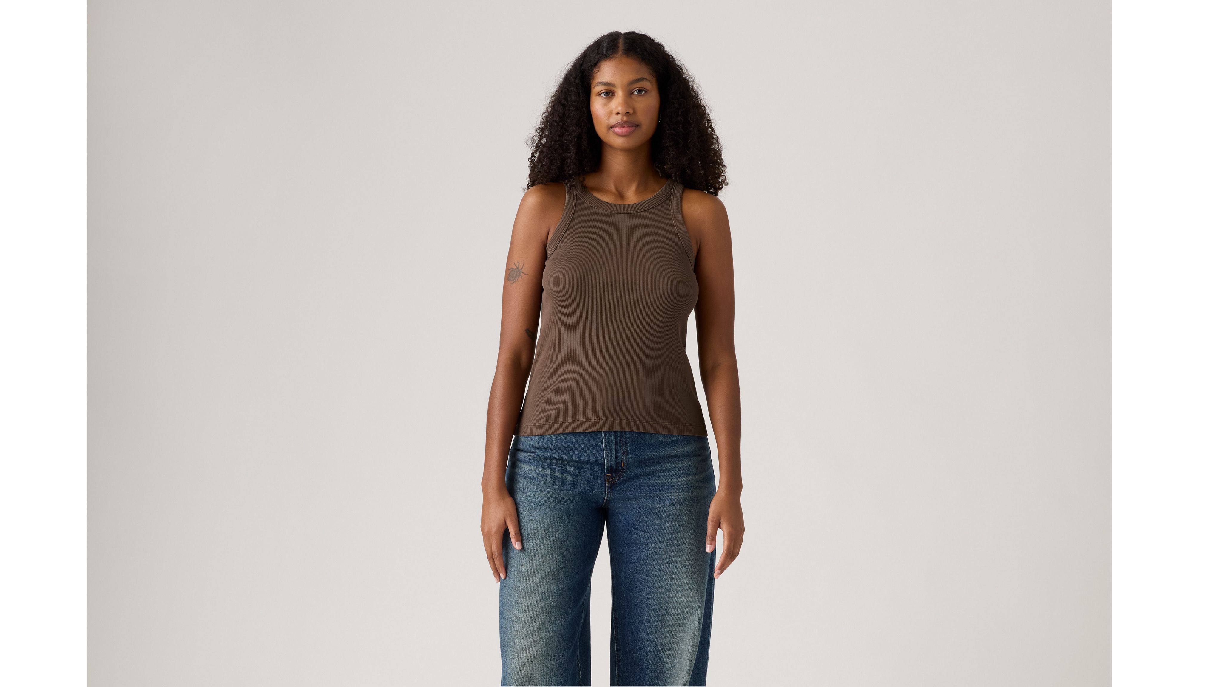 Levi's Essential Racer Tank In Green