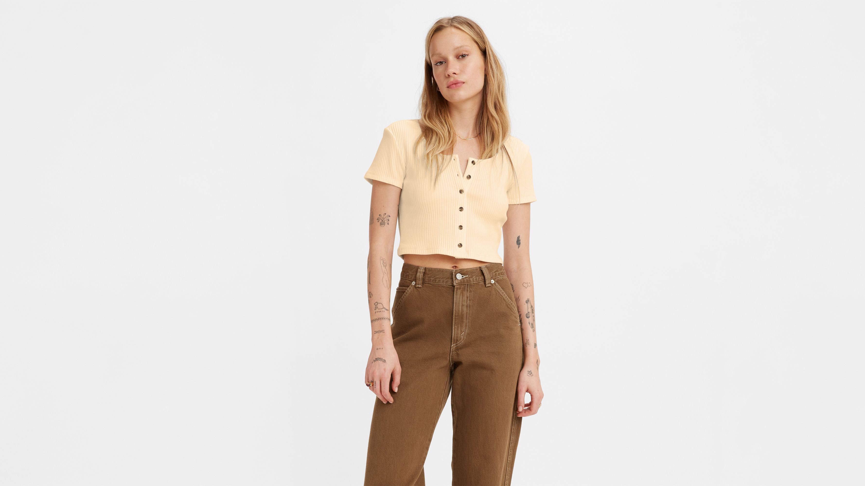 Short Sleeve Rach Top - Yellow | Levi's® US
