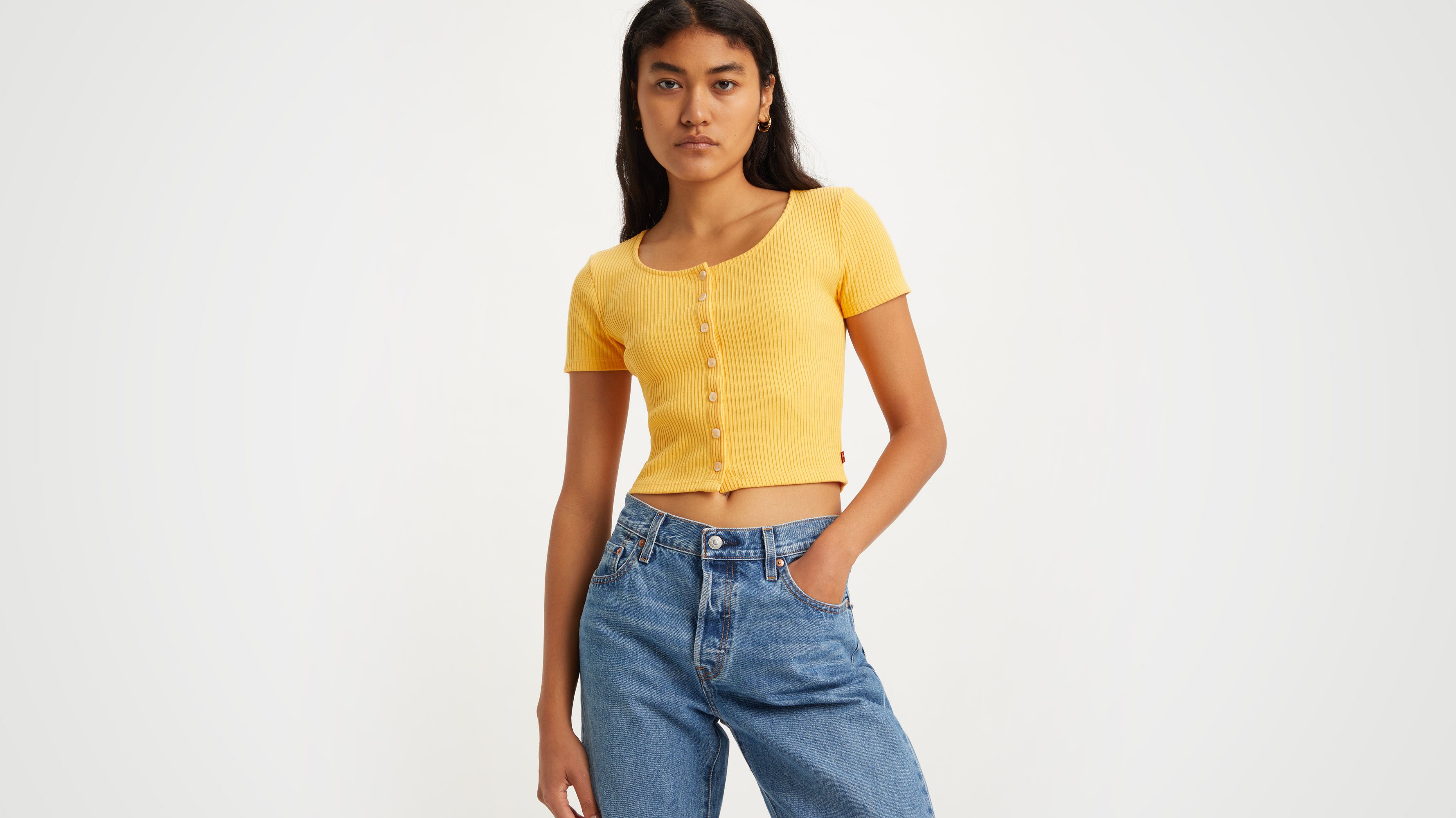 Short Sleeve Rach Top - Yellow | Levi's® ME