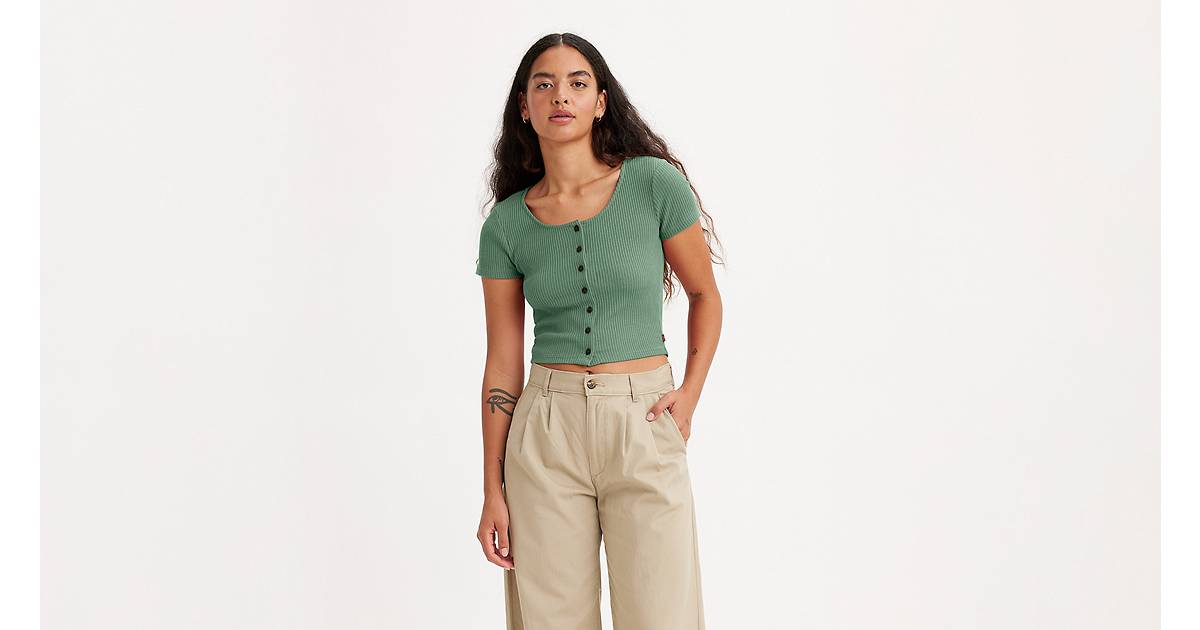Short Sleeve Rach Top - Green | Levi's® CA