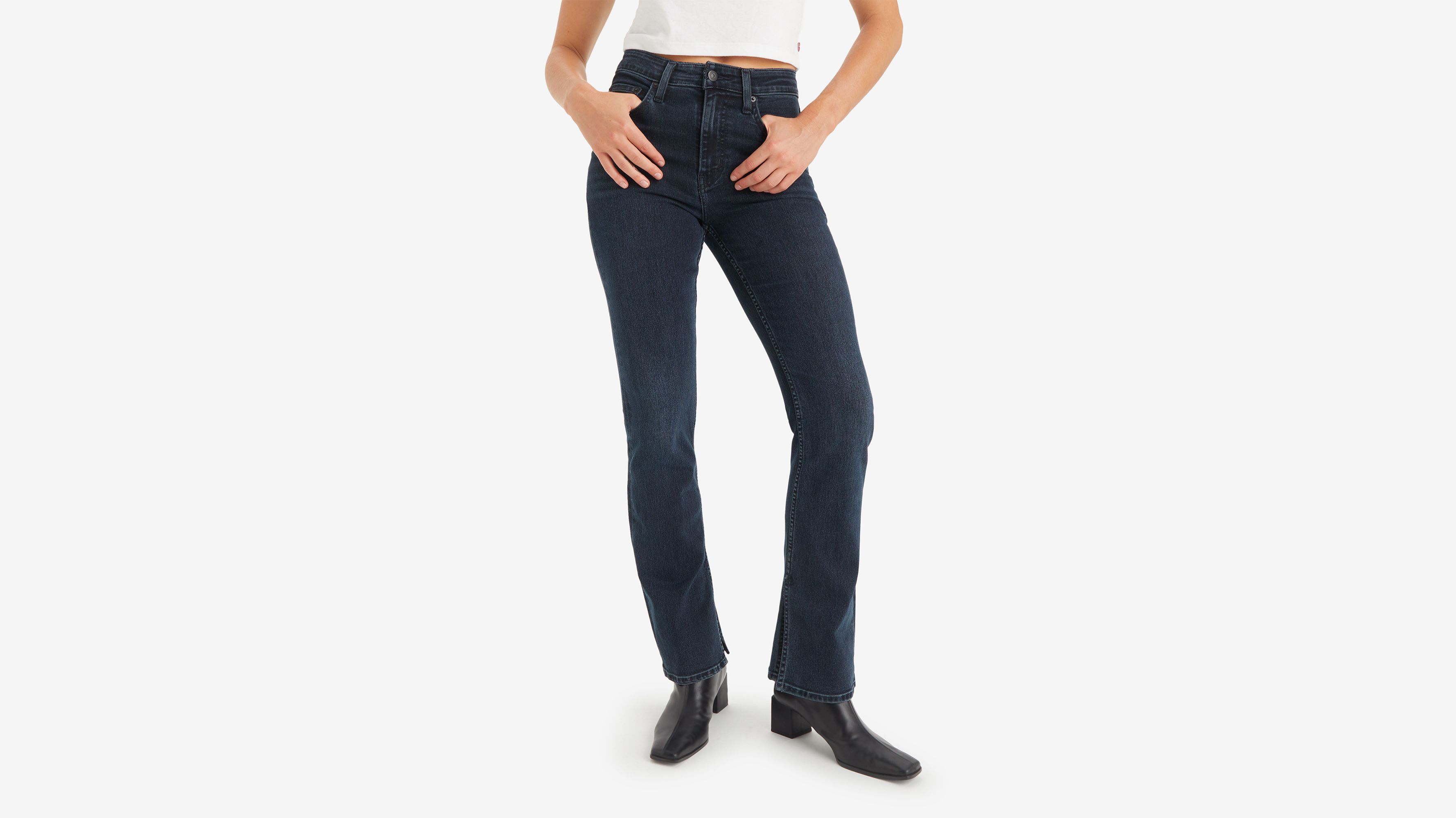 725 High Rise Slit Bootcut Women's Jeans - Dark Wash