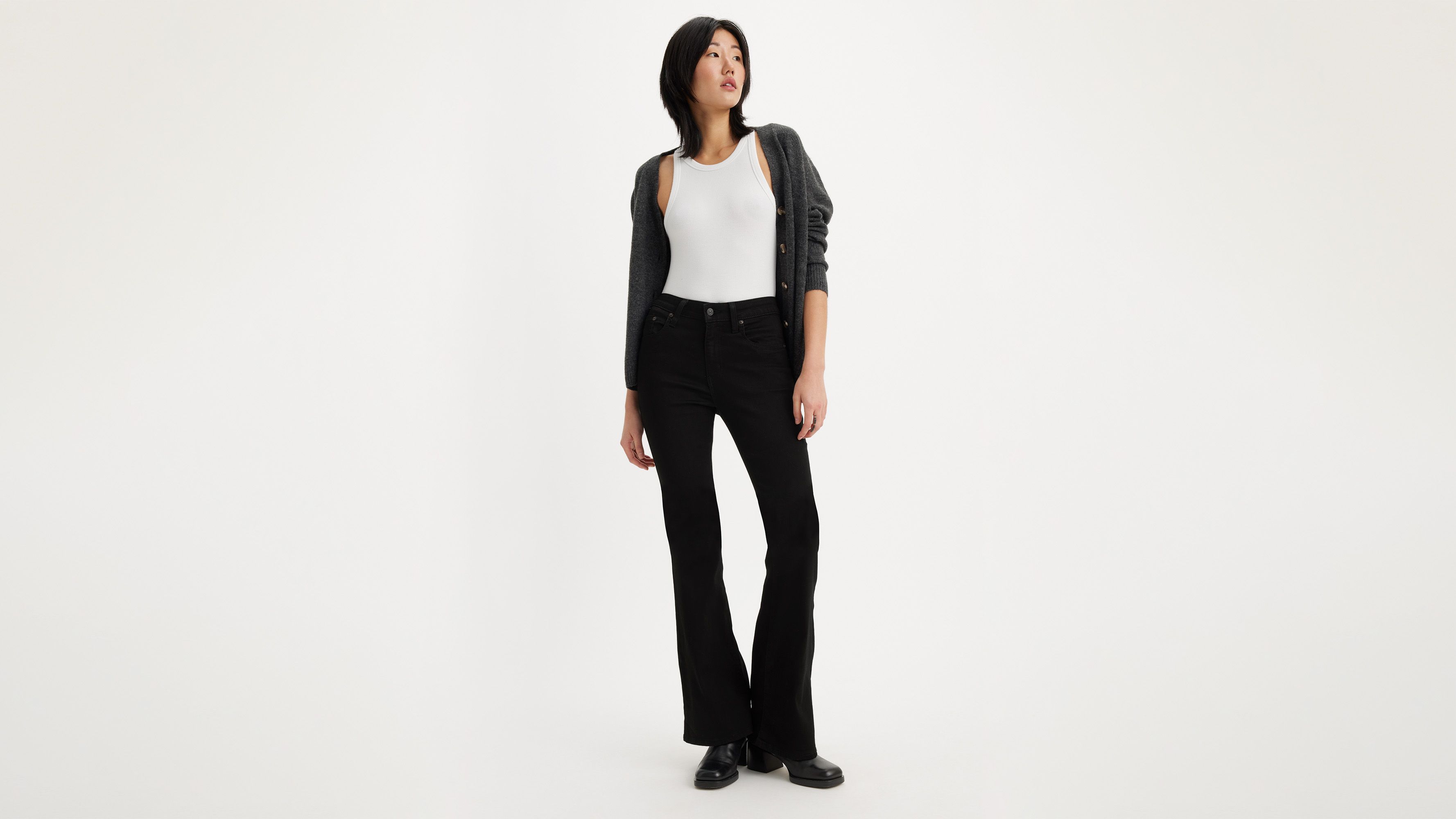 726 High Rise Flare Women's Jeans - Black | Levi's® US