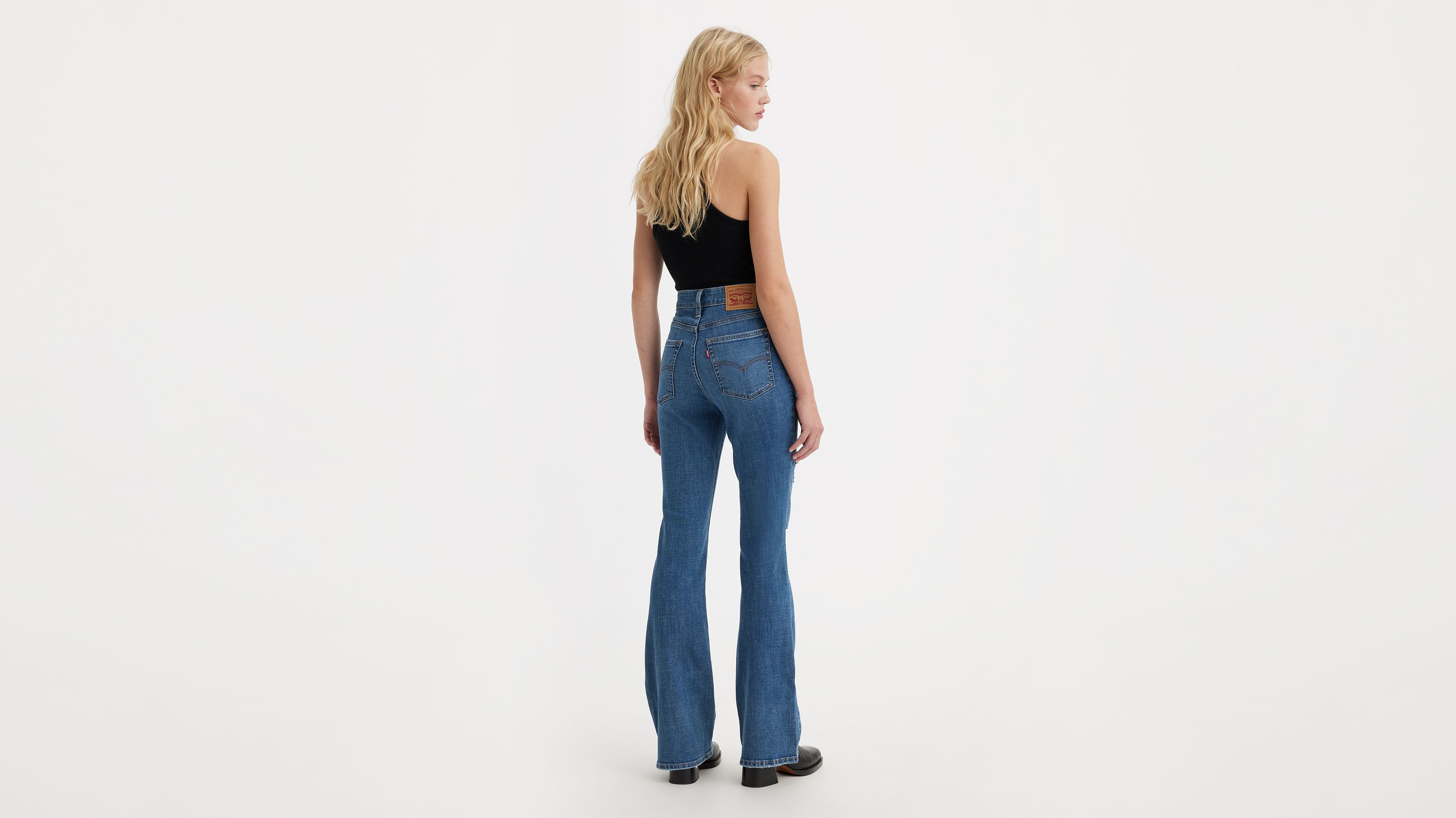 726 High Rise Flare Split Hem Women's Jeans - Light Wash