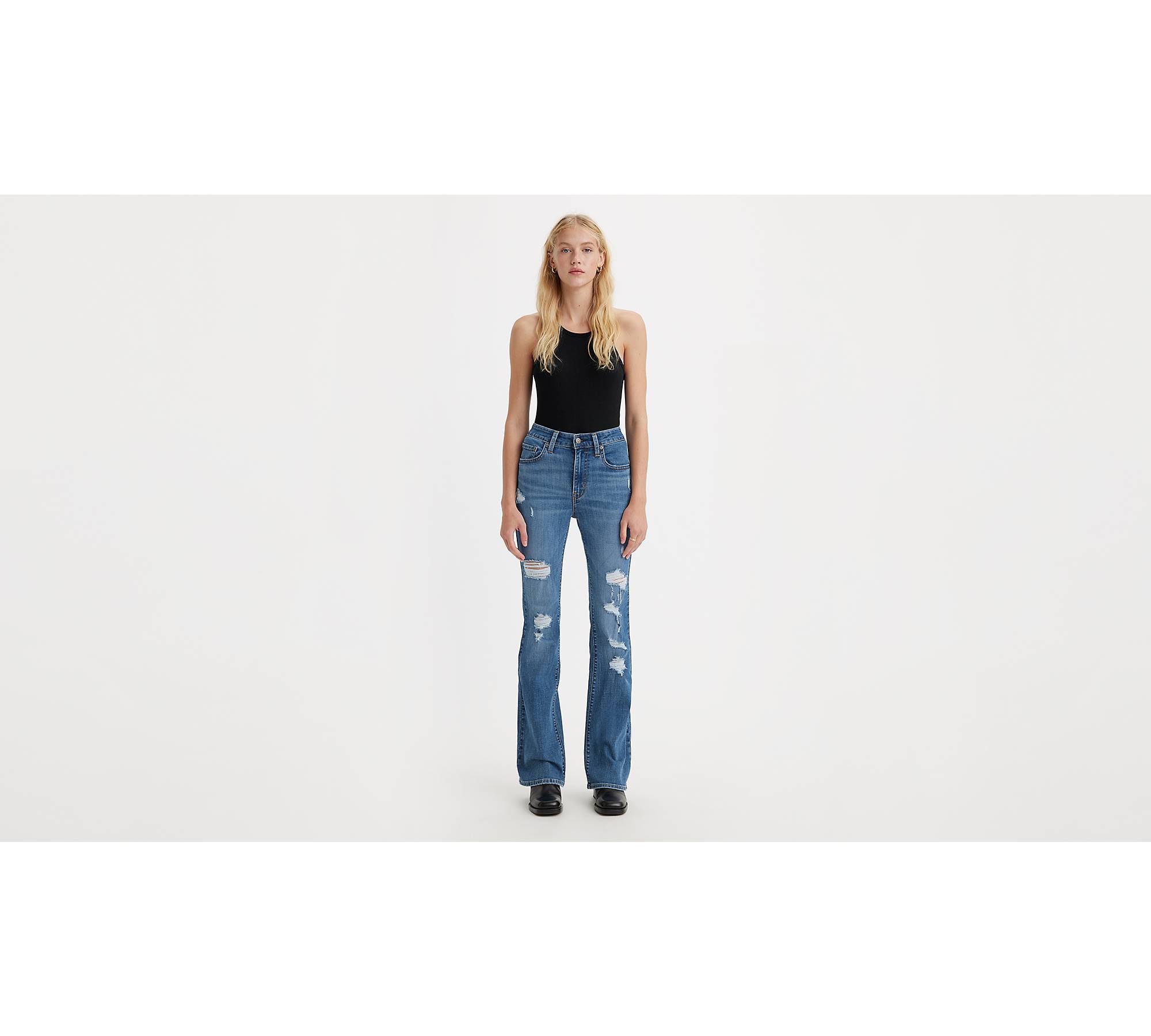 Levi's Women's 726 High Rise Flare Split Hem Jeans, (New