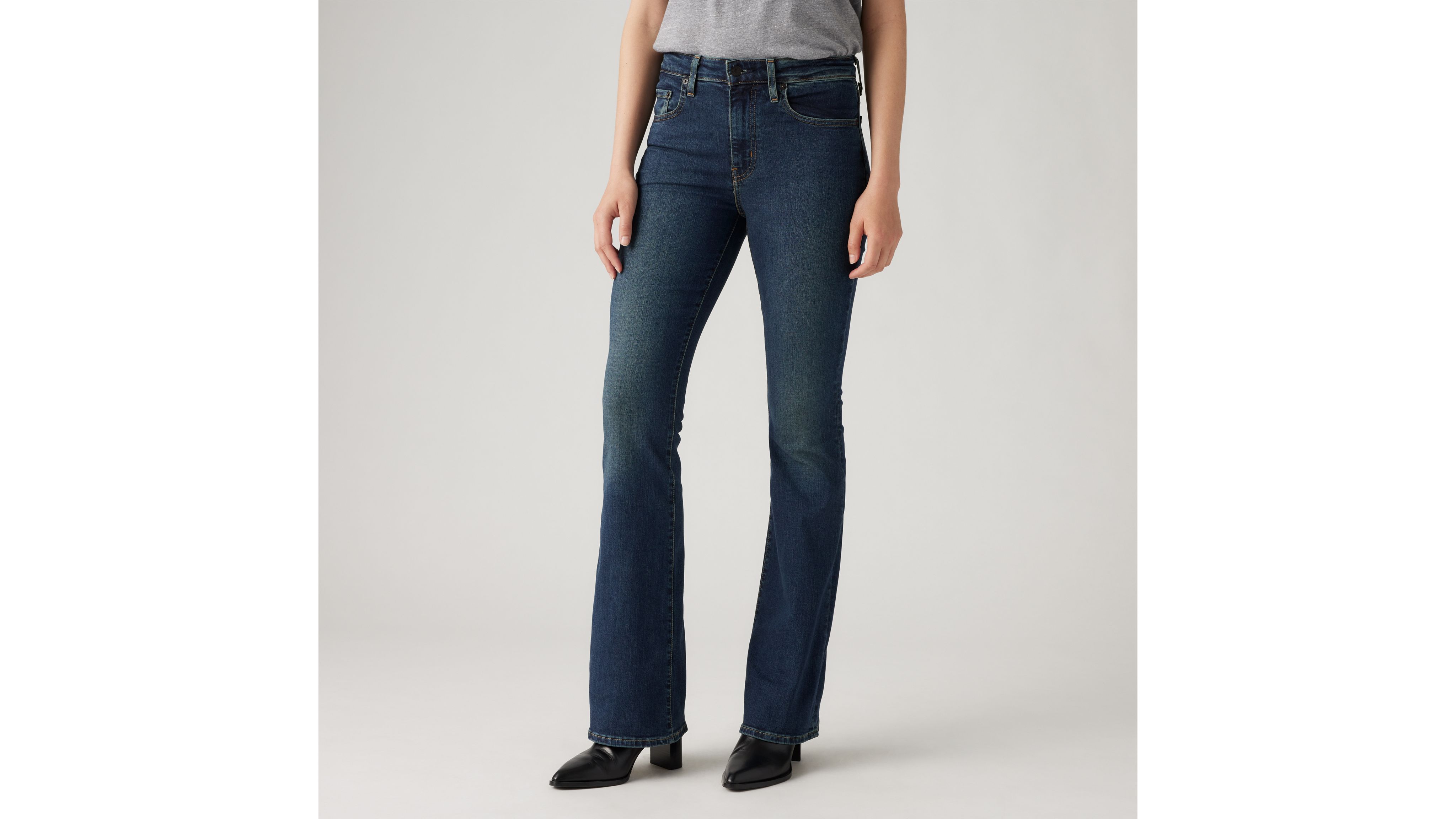Levi's 726 High Rise Flare Jeans In Blue Swell