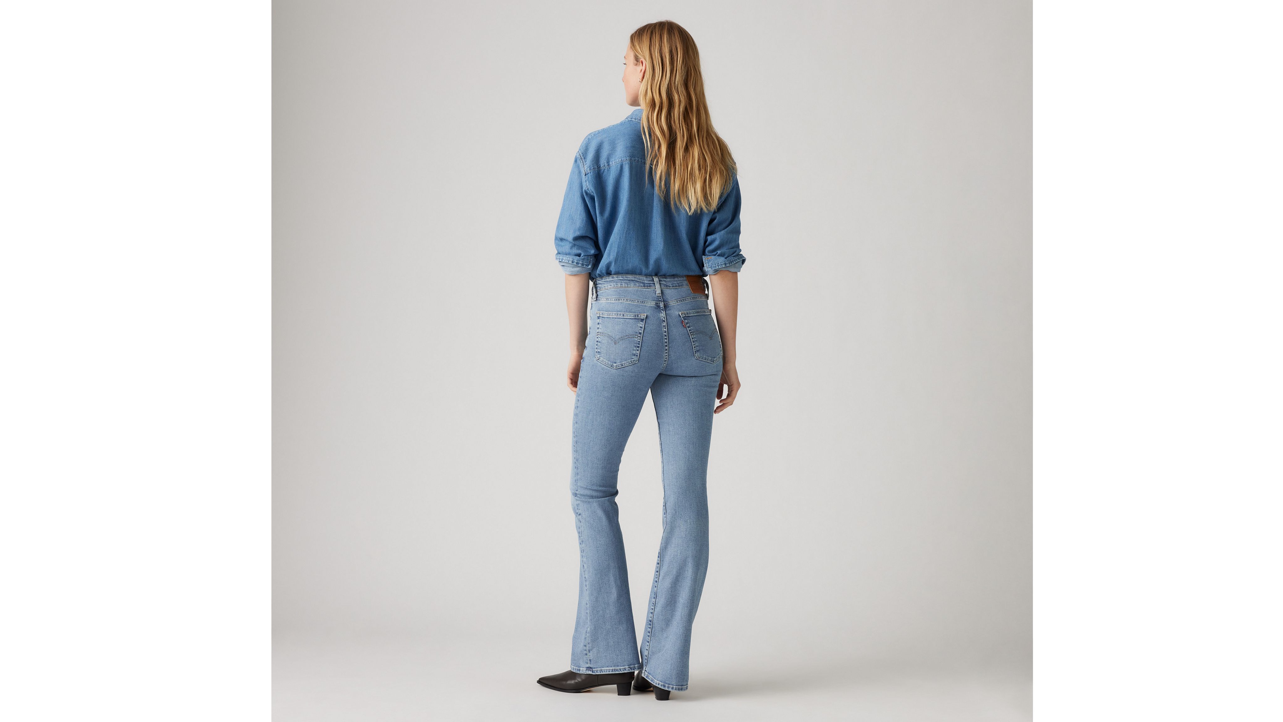 Levi's 726 High Rise Flare Jeans In Blue Wave Light