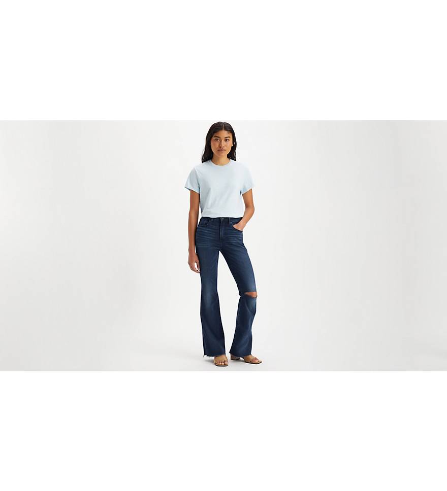 Mid-Wash High-Rise 726 Flared Jeans