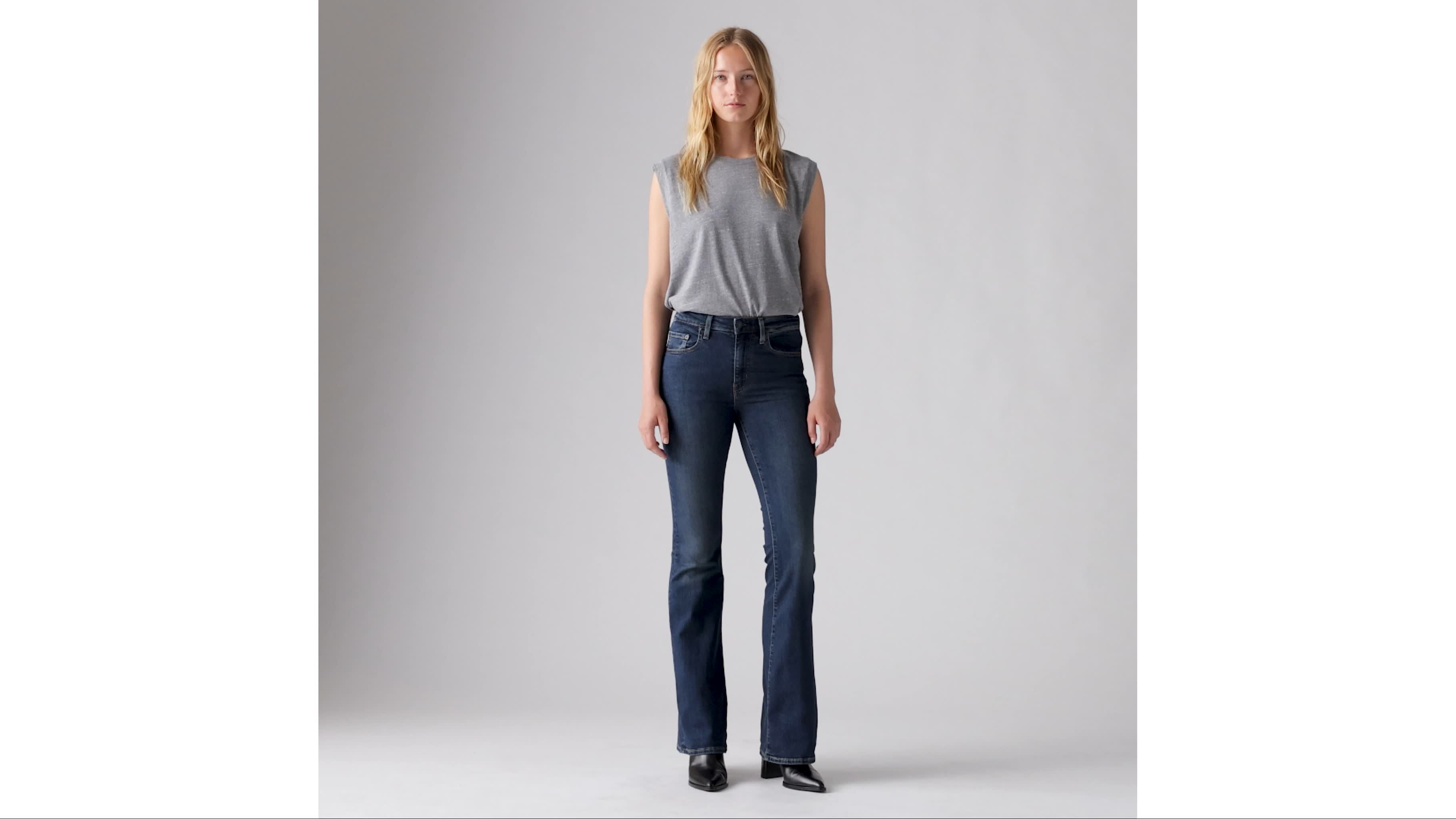 726 High Rise Flare Women's Jeans - Black | Levi's® US