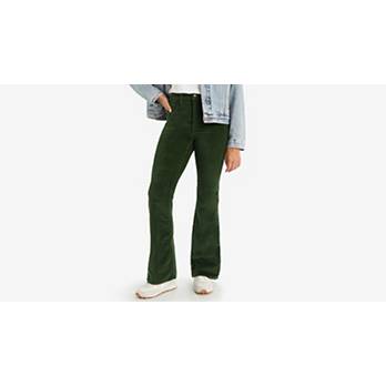 726 High Rise Flare Corduroy Women's Pants - Green