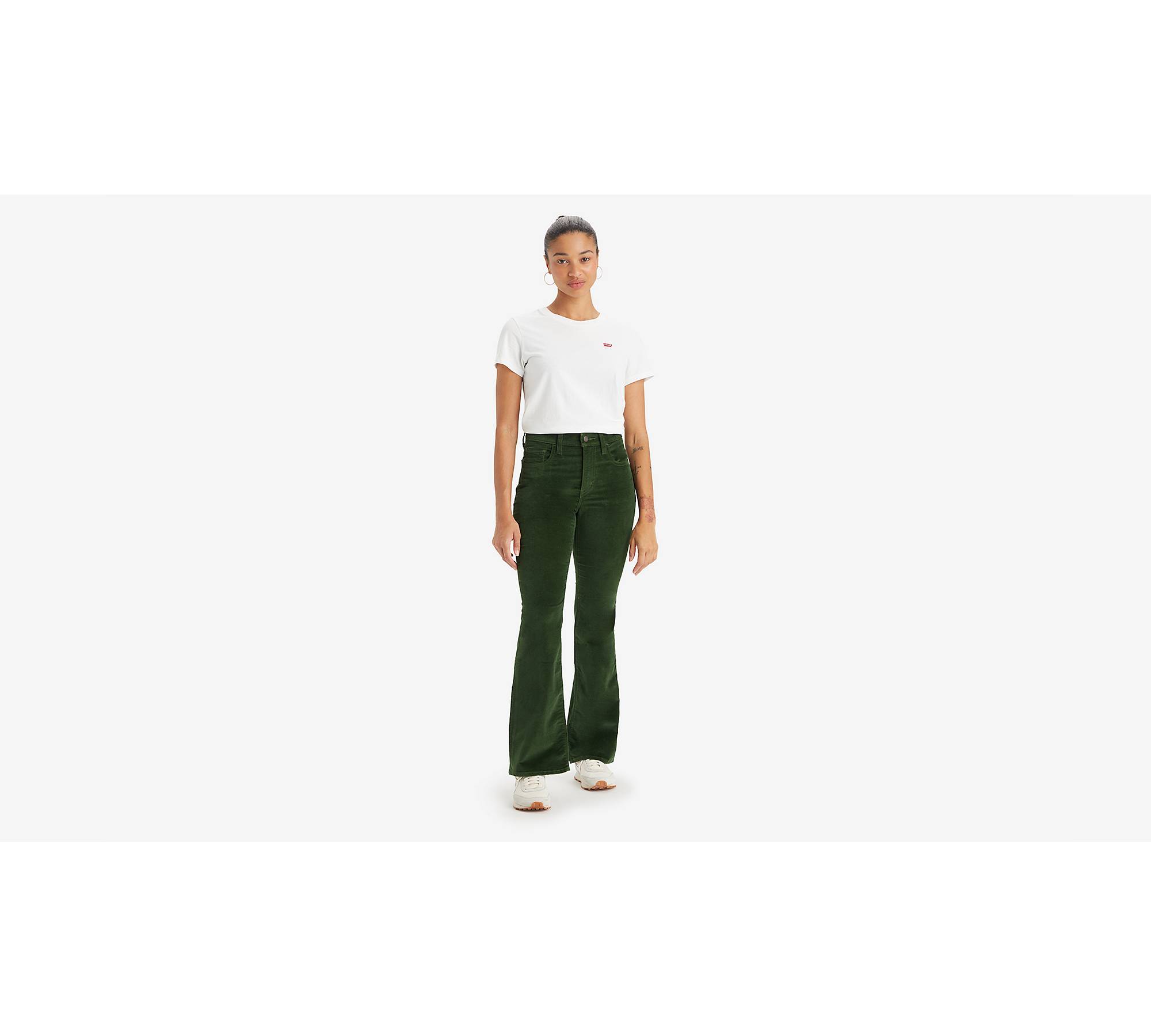 726 High Rise Flare Corduroy Women's Pants - Green | Levi's® US