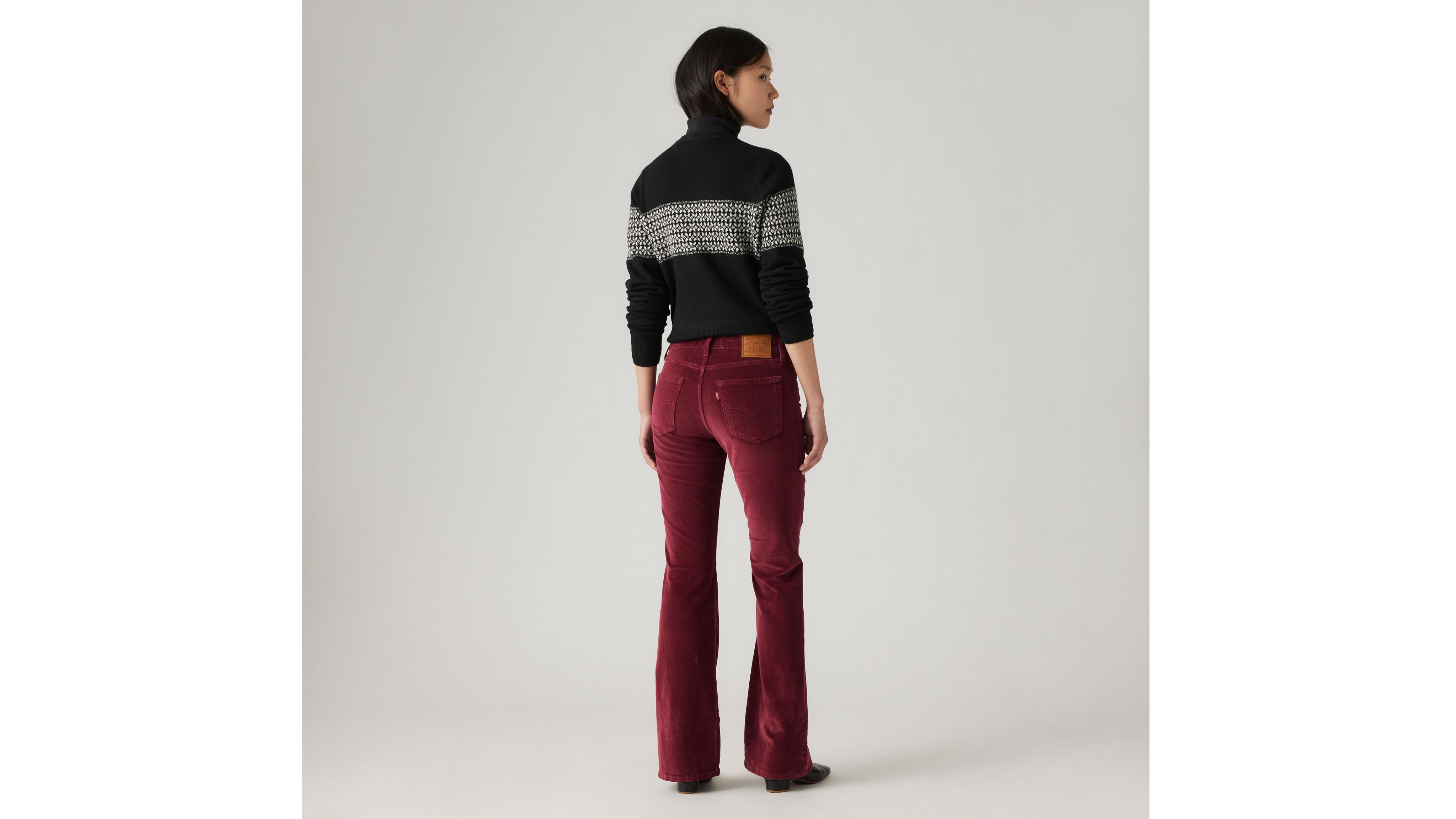 Levi's 726 High Rise Flare Corduroy Women's Jeans 31x32 In Windsor Wine