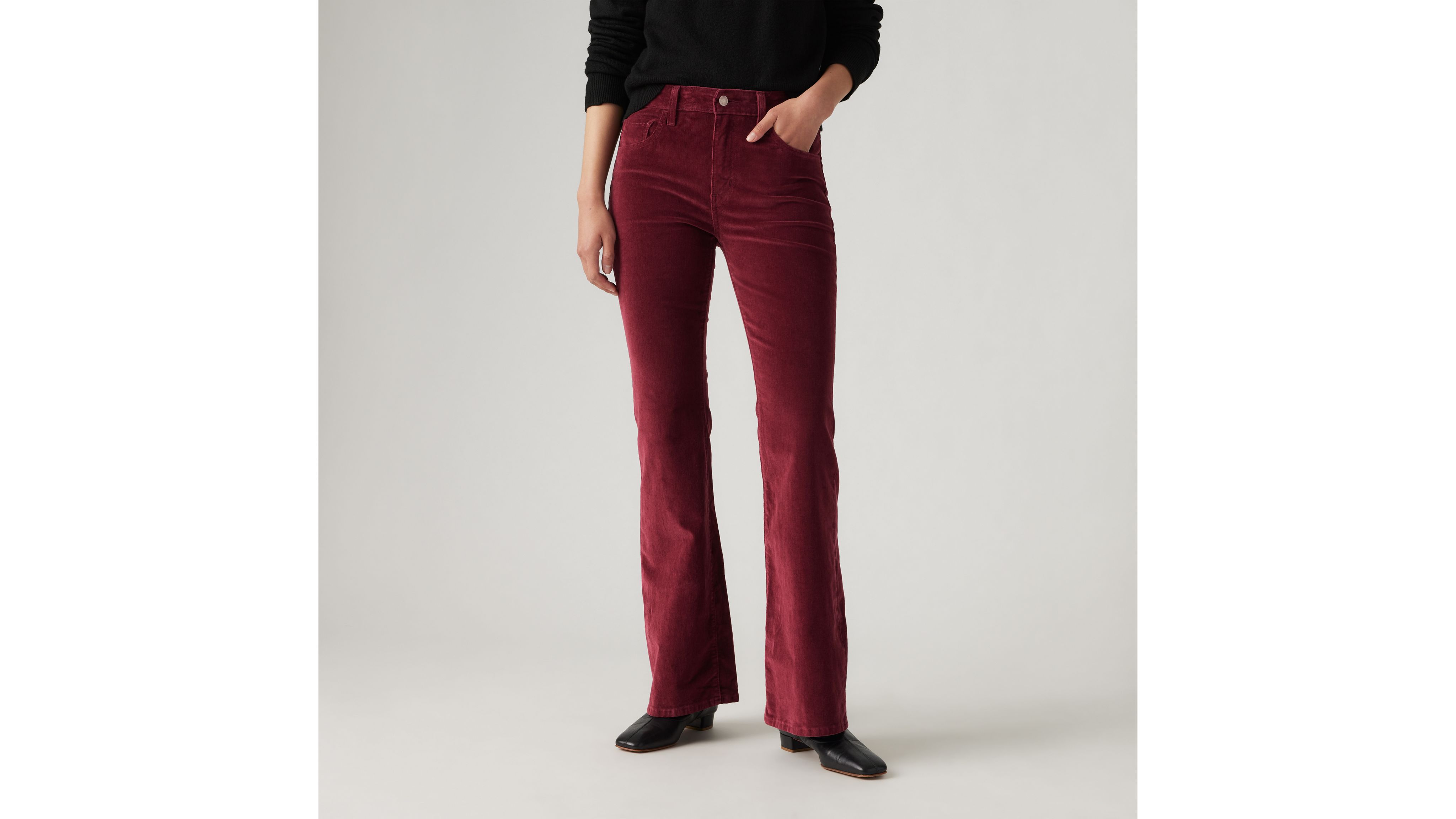 Levi's 726 High Rise Flare Corduroy Women's Jeans 31x32 In Windsor Wine