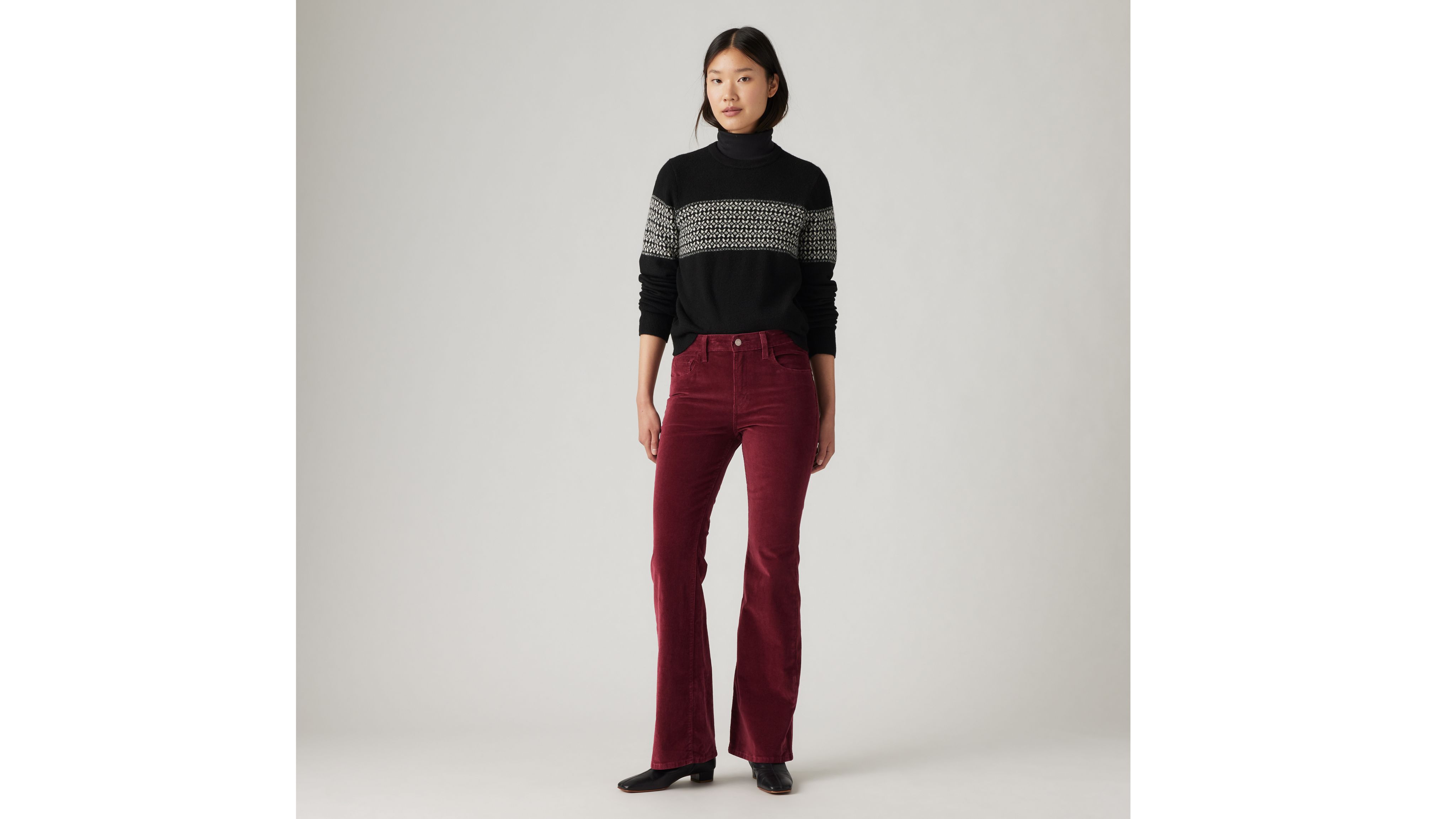 Levi's 726 High Rise Flare Corduroy Women's Jeans 31x32 In Windsor Wine