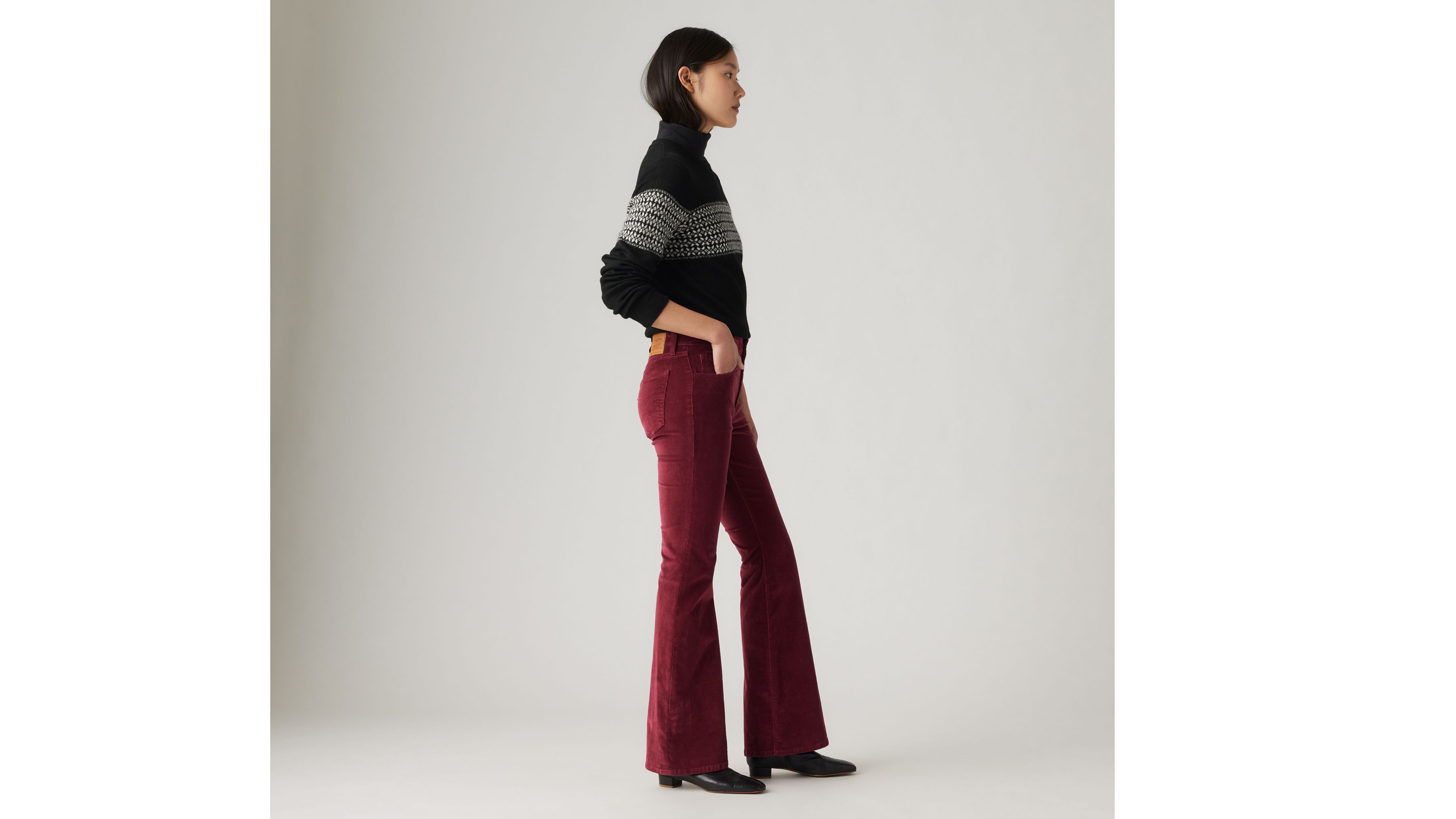 Levi's 726 High Rise Flare Corduroy Women's Jeans 31x32 In Windsor Wine