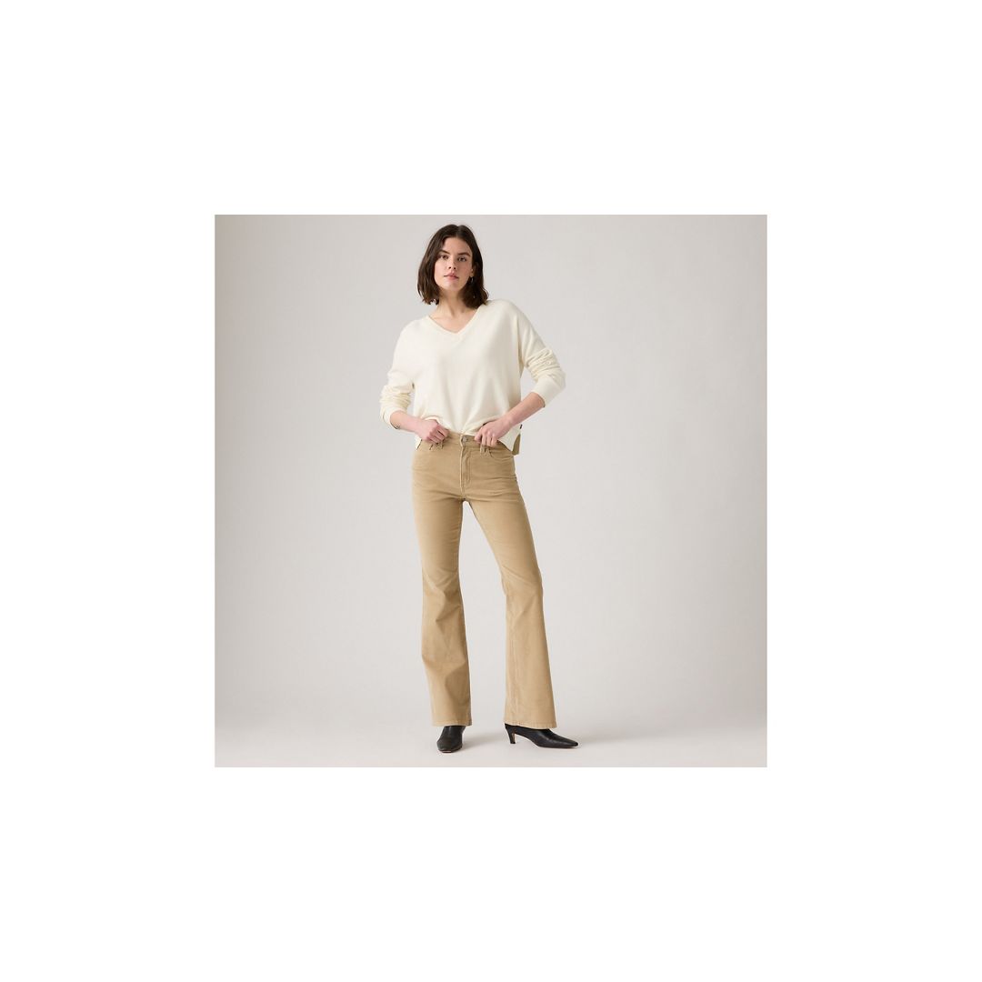 Levi's 726 High-rise Flare Corduroy Women's Pants 32x32 In Brown