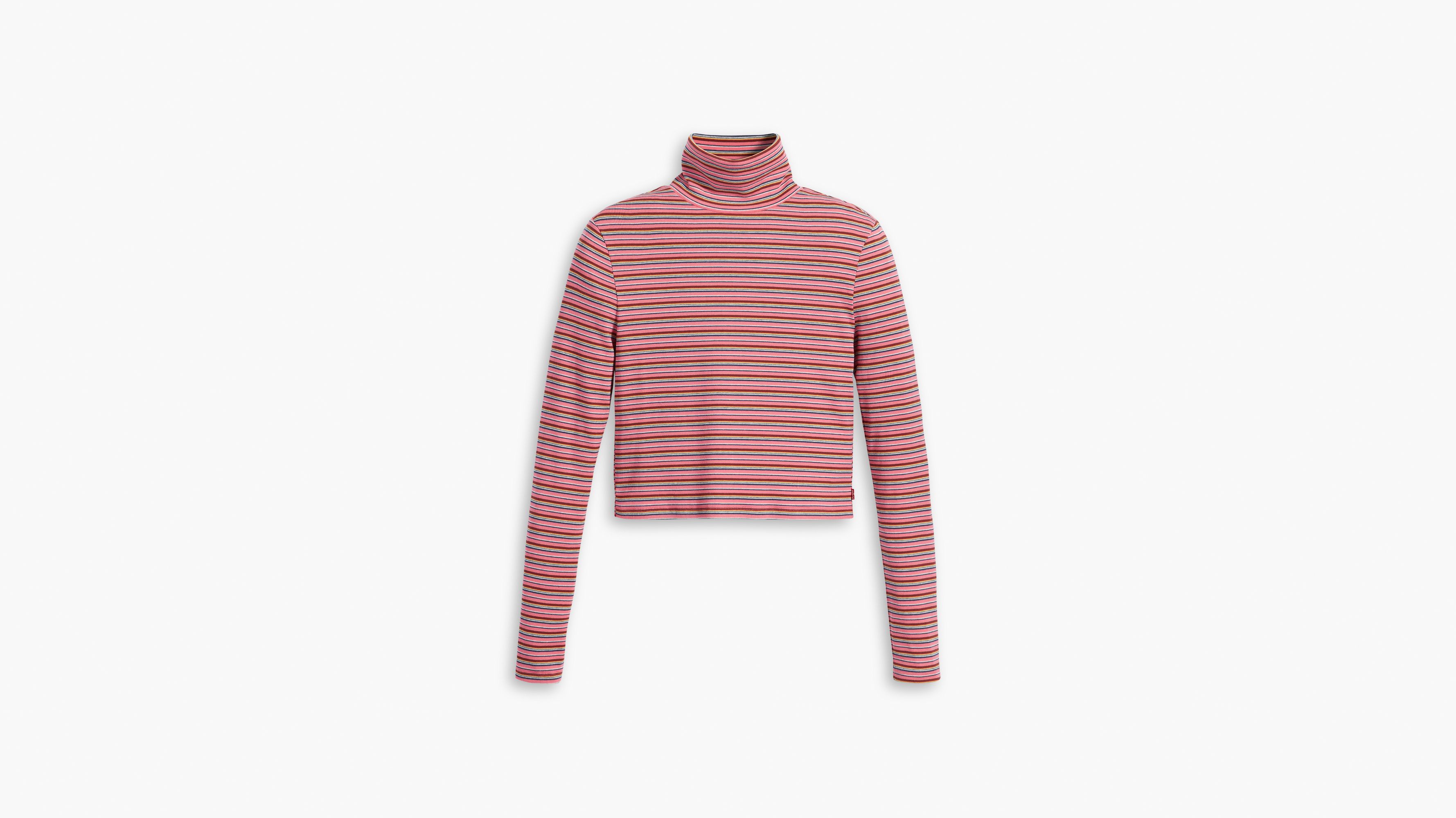 Moon Ribbed Turtleneck Top