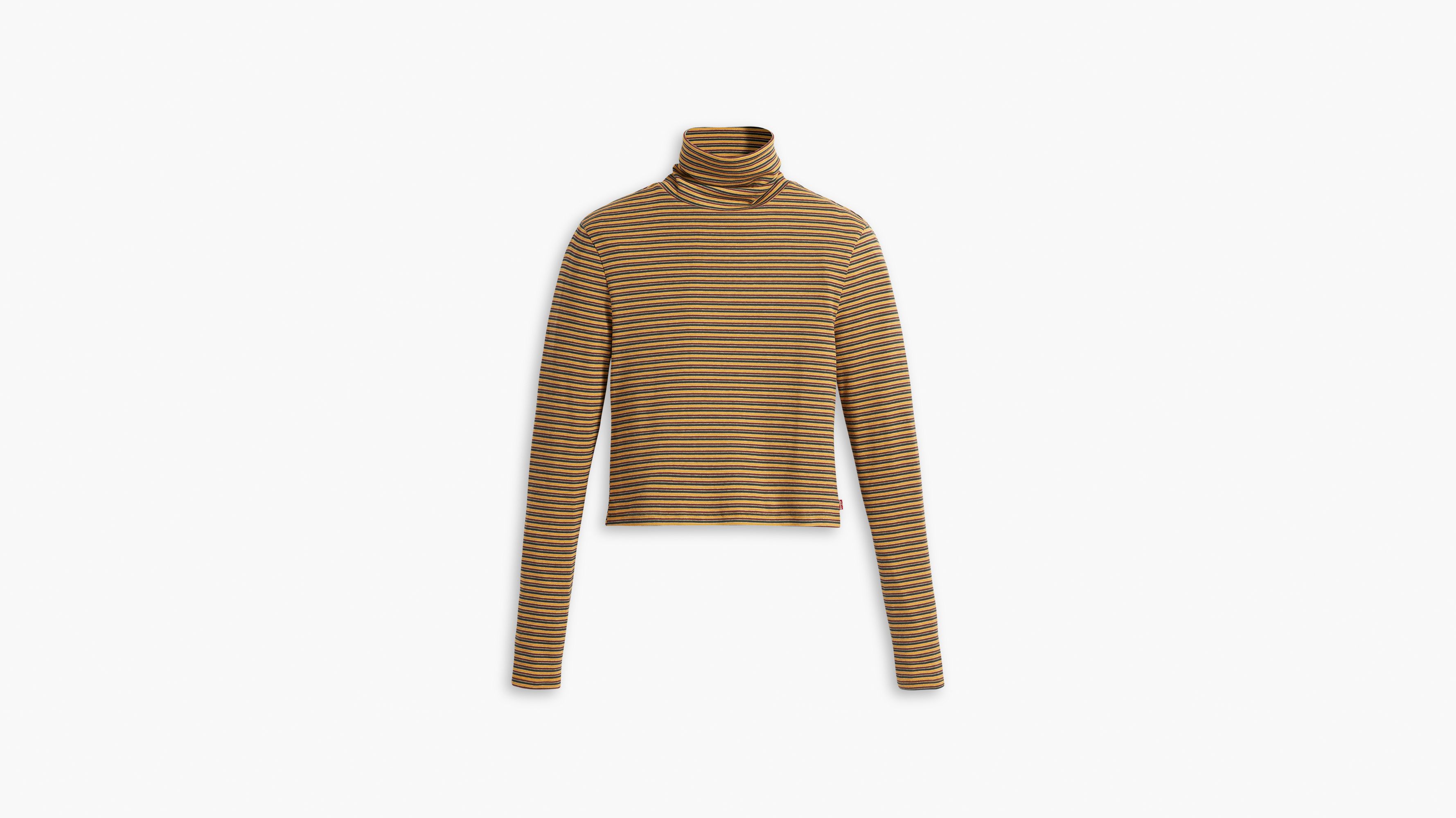 Moon Ribbed Turtleneck Top